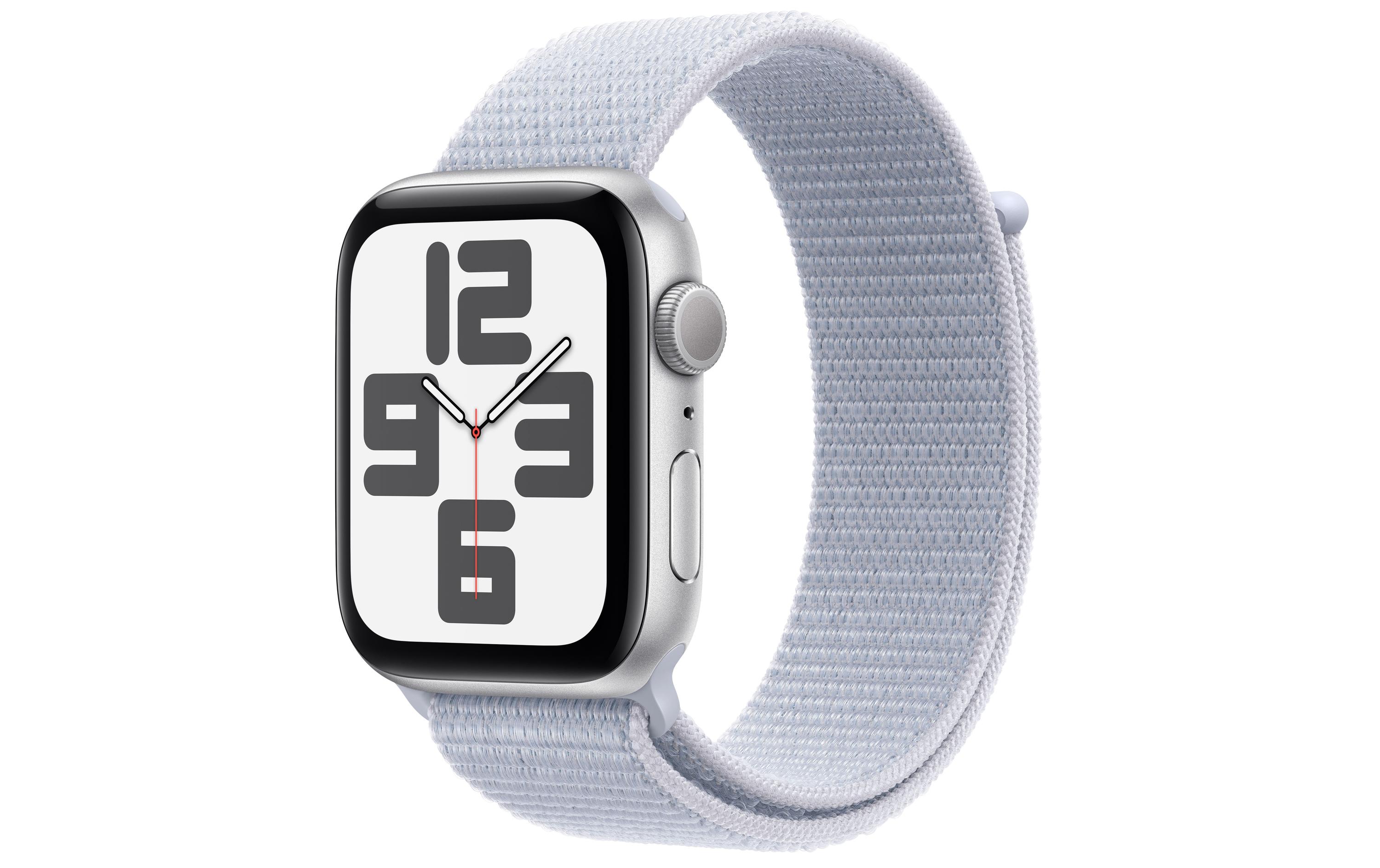 Apple Watch SE 2024 44 mm GPS Silver Blue Cloud Sport Loop Apple Watch SE 2024 44 mm GPS Silver Blue Cloud Sport Loop