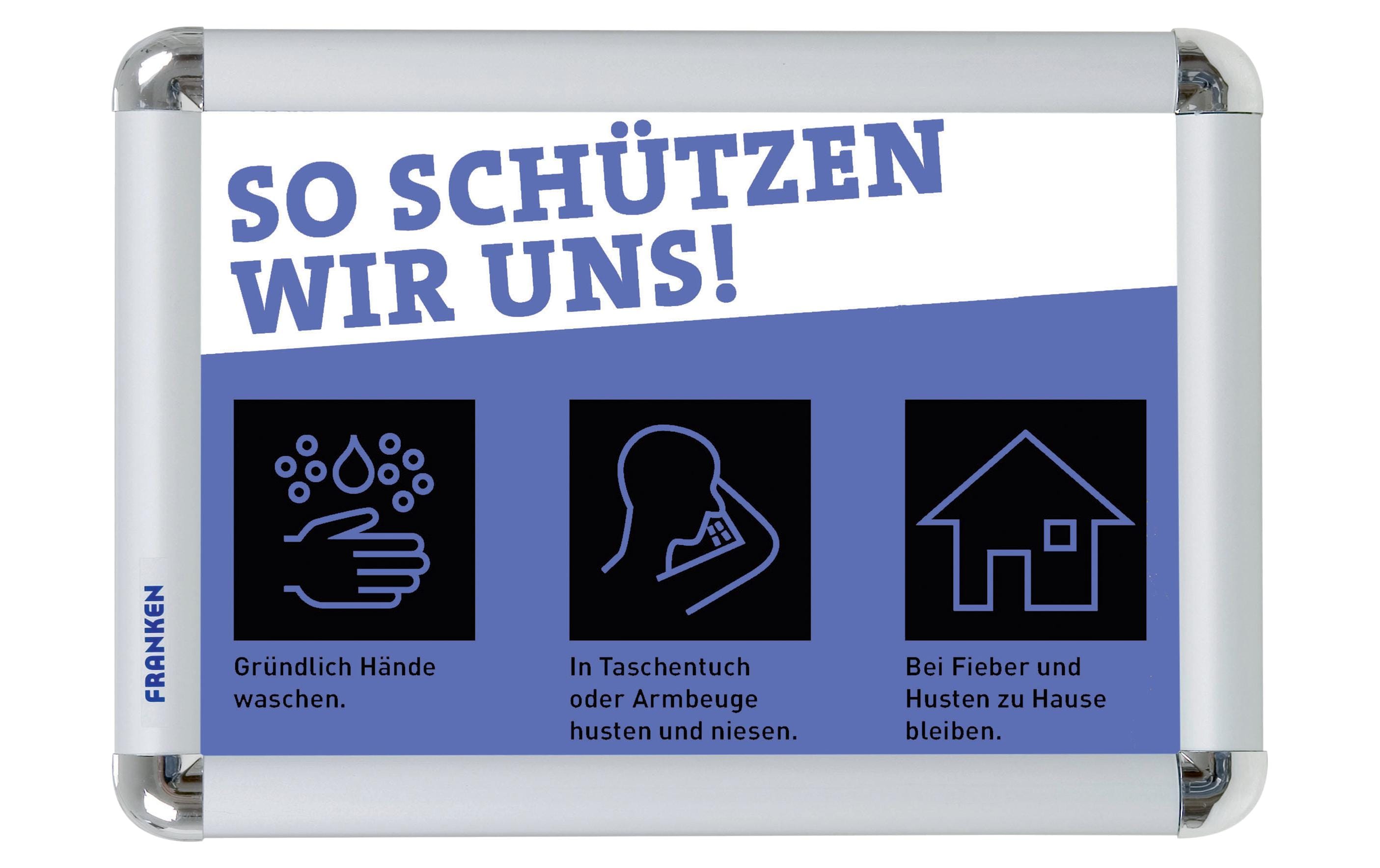 Franken Präsentationsrahmen Standard 25 mm, A4 Silber