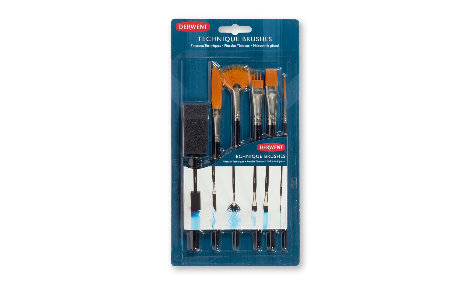 Derwent Technique Pinselset für verschiedene Techniken, 6-teilig Derwent Technique Pinselset für verschiedene Techniken, 6-teilig