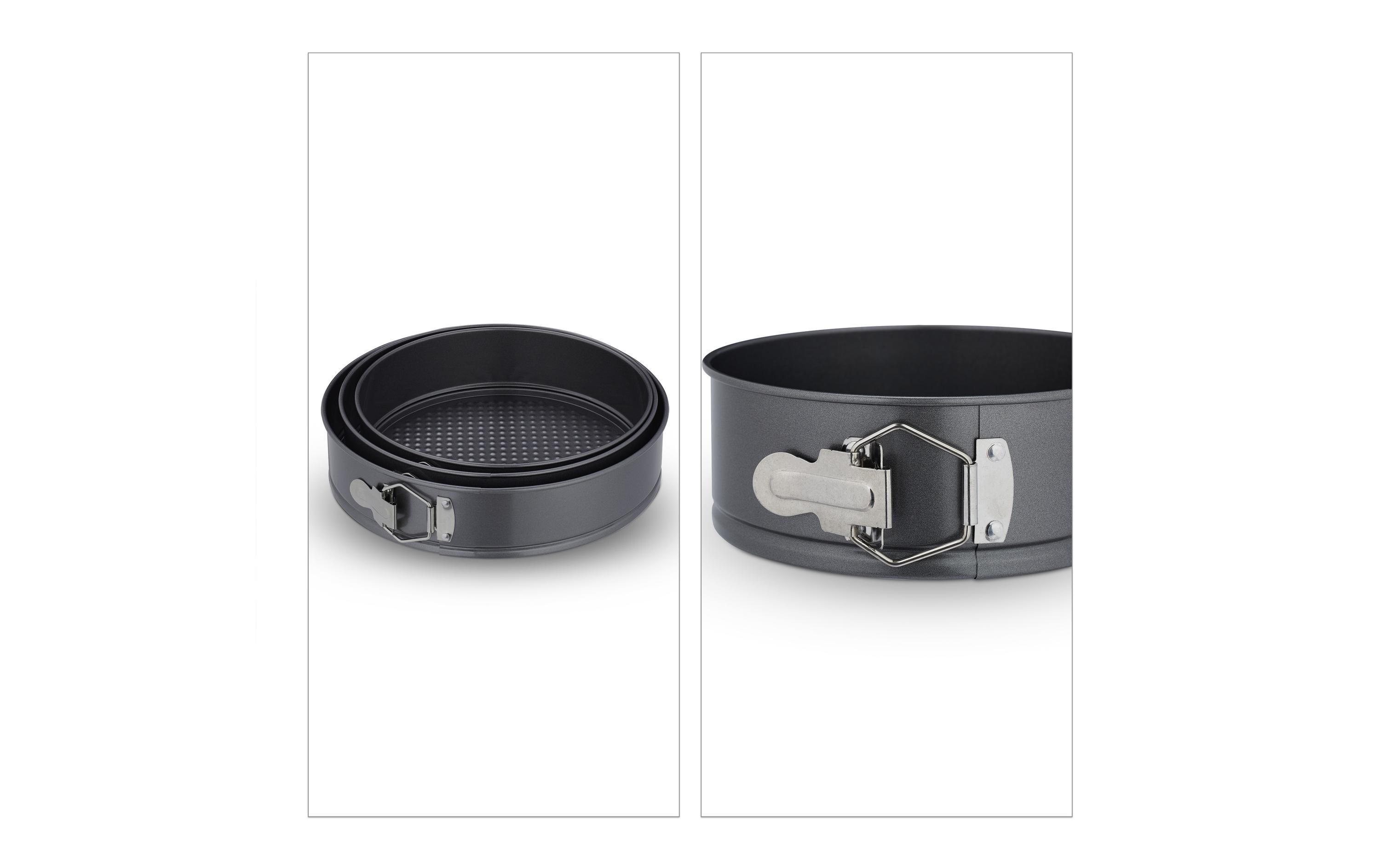 relaxdays Springform 24 cm/26 cm/28 cm, Anthrazit