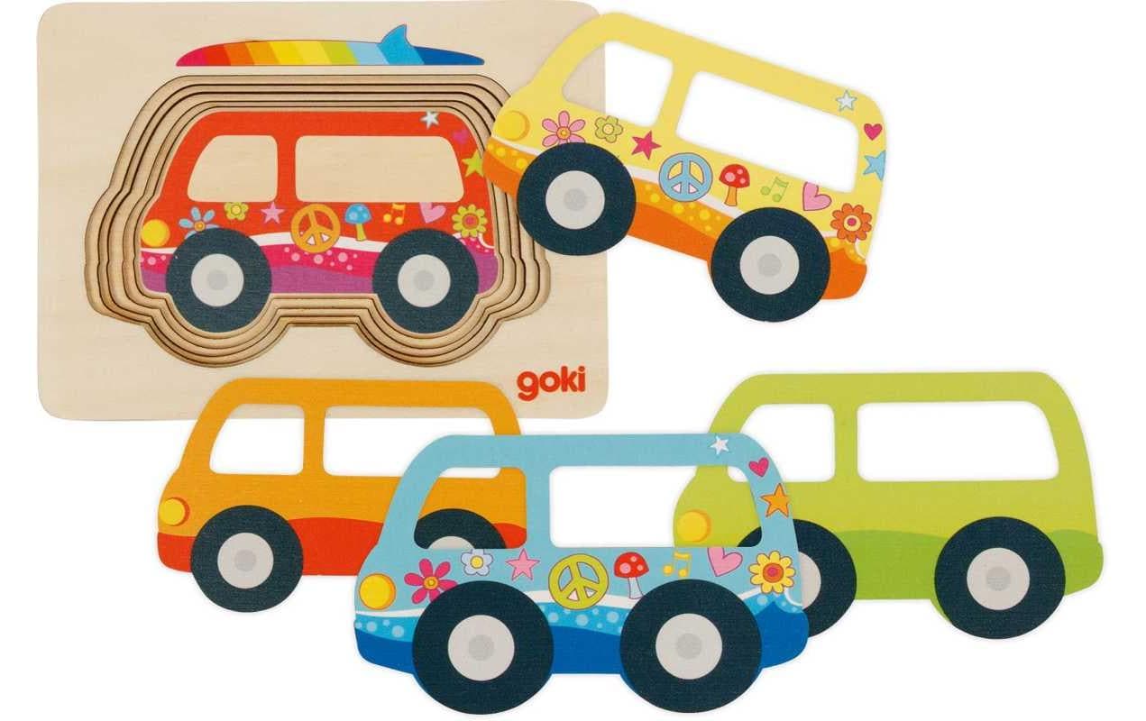 Goki Schichtenpuzzle Van 15 x 11 x 1.7 cm