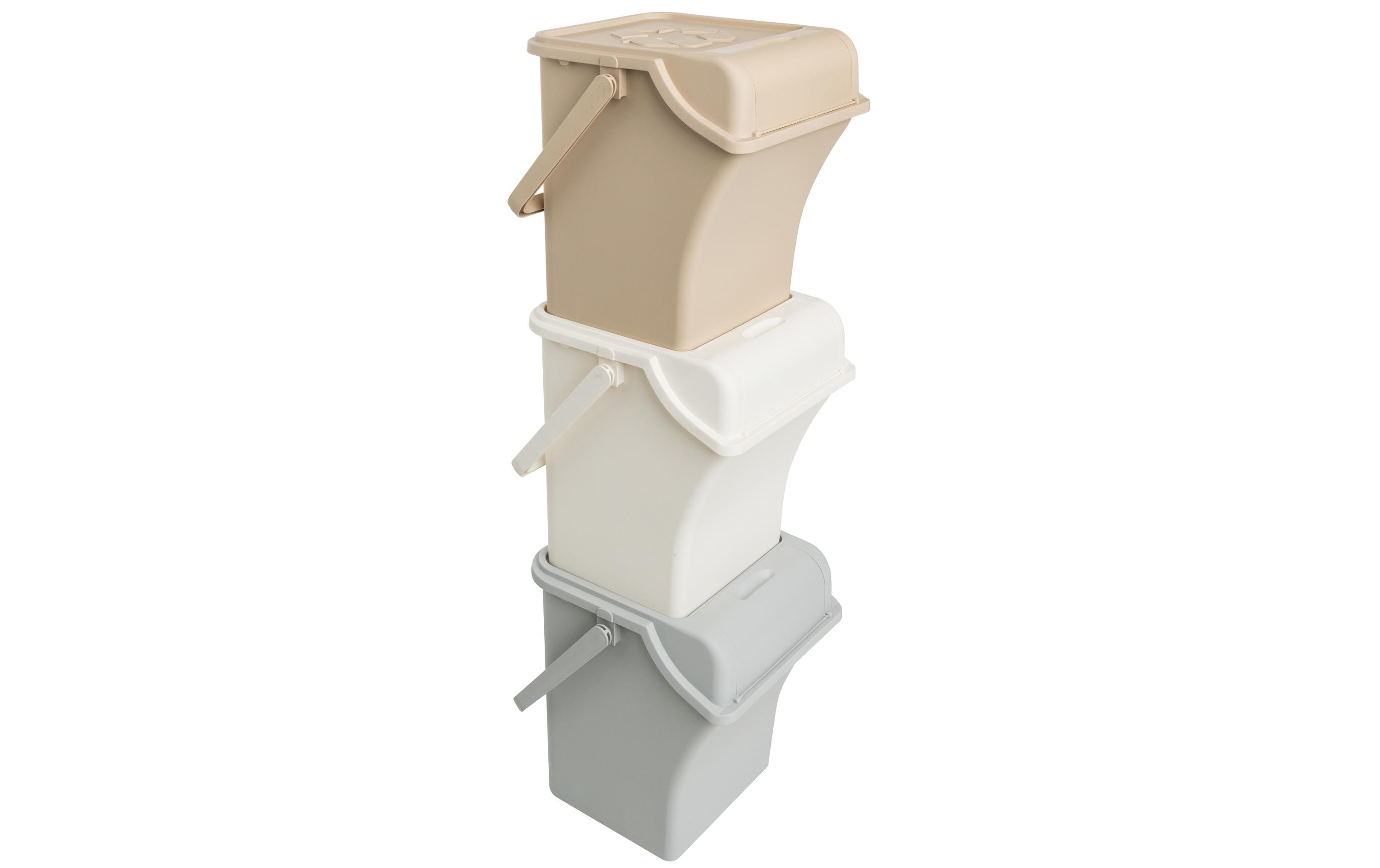 COCON Recyclingbehälter Sorto Mehrfarbig, 3 Stück, 45 L