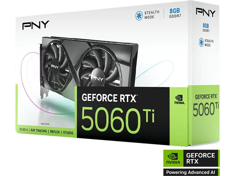 PNY GeForce RTX 5060 Ti Dual 8 GB GDDR7 PCI Express 5.0 x8 PNY GeForce RTX 5060 Ti Dual 8 GB GDDR7 PCI Express 5.0 x8