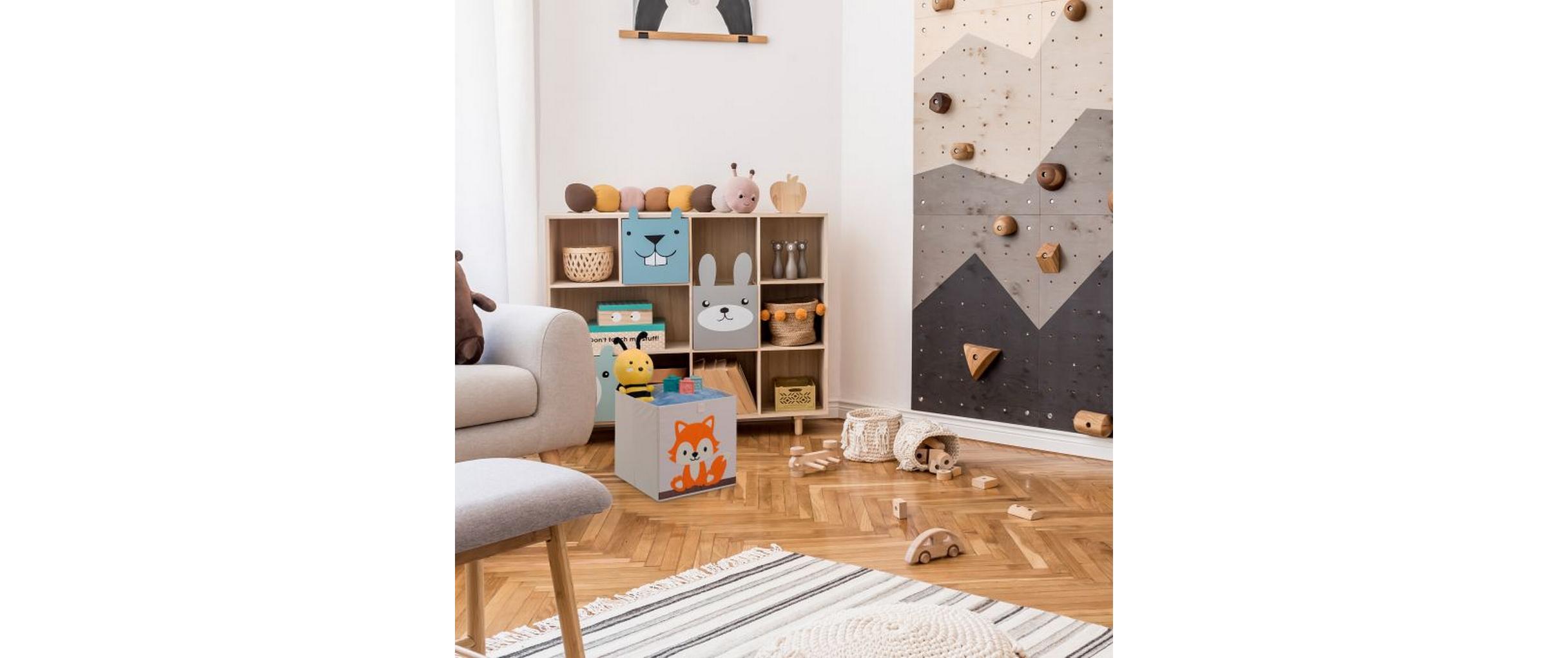 relaxdays Spielzeugbox Fuchs