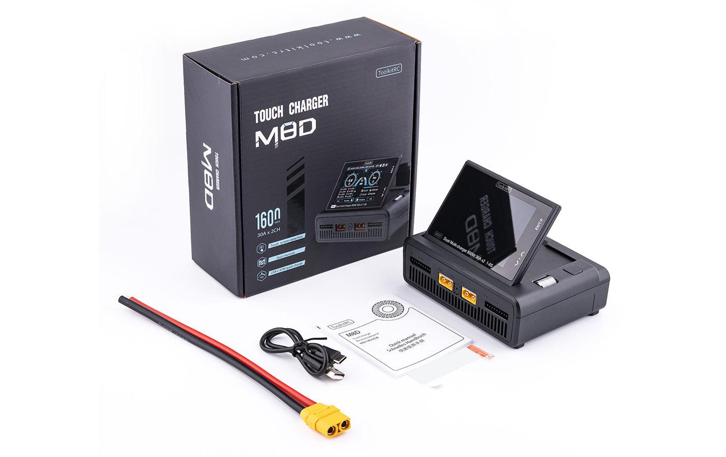 ToolkitRC Dual-Ladegerät M8D 1600W DC, 1-8S