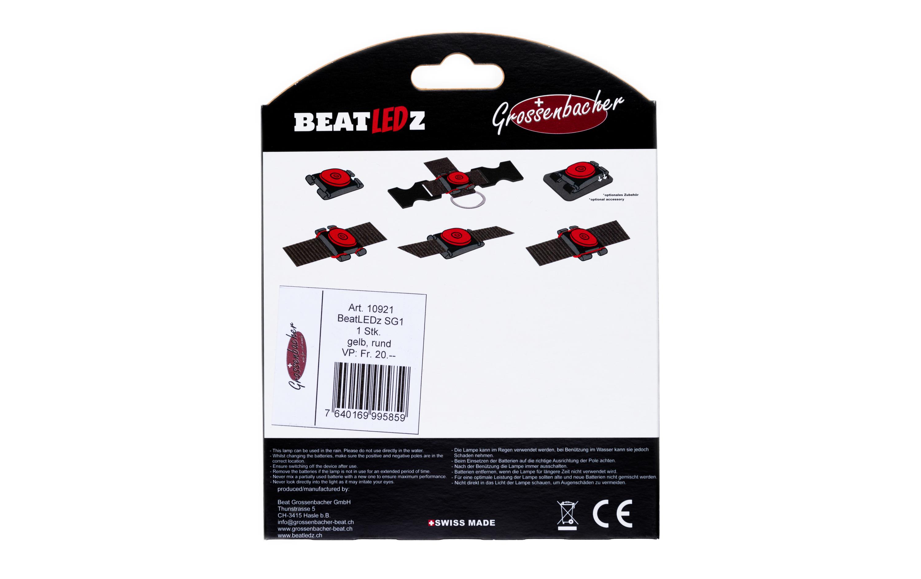 Grossenbacher Leuchte BeatLEDz SG1, Gelb Grossenbacher Leuchte BeatLEDz SG1, Gelb