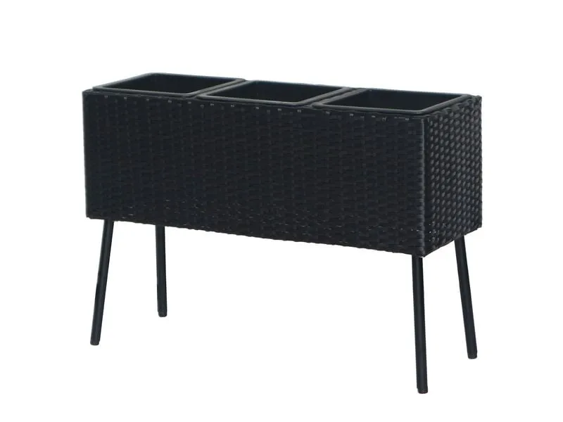 COCON Pflanzentopf 3 x 1.17 L Schwarz