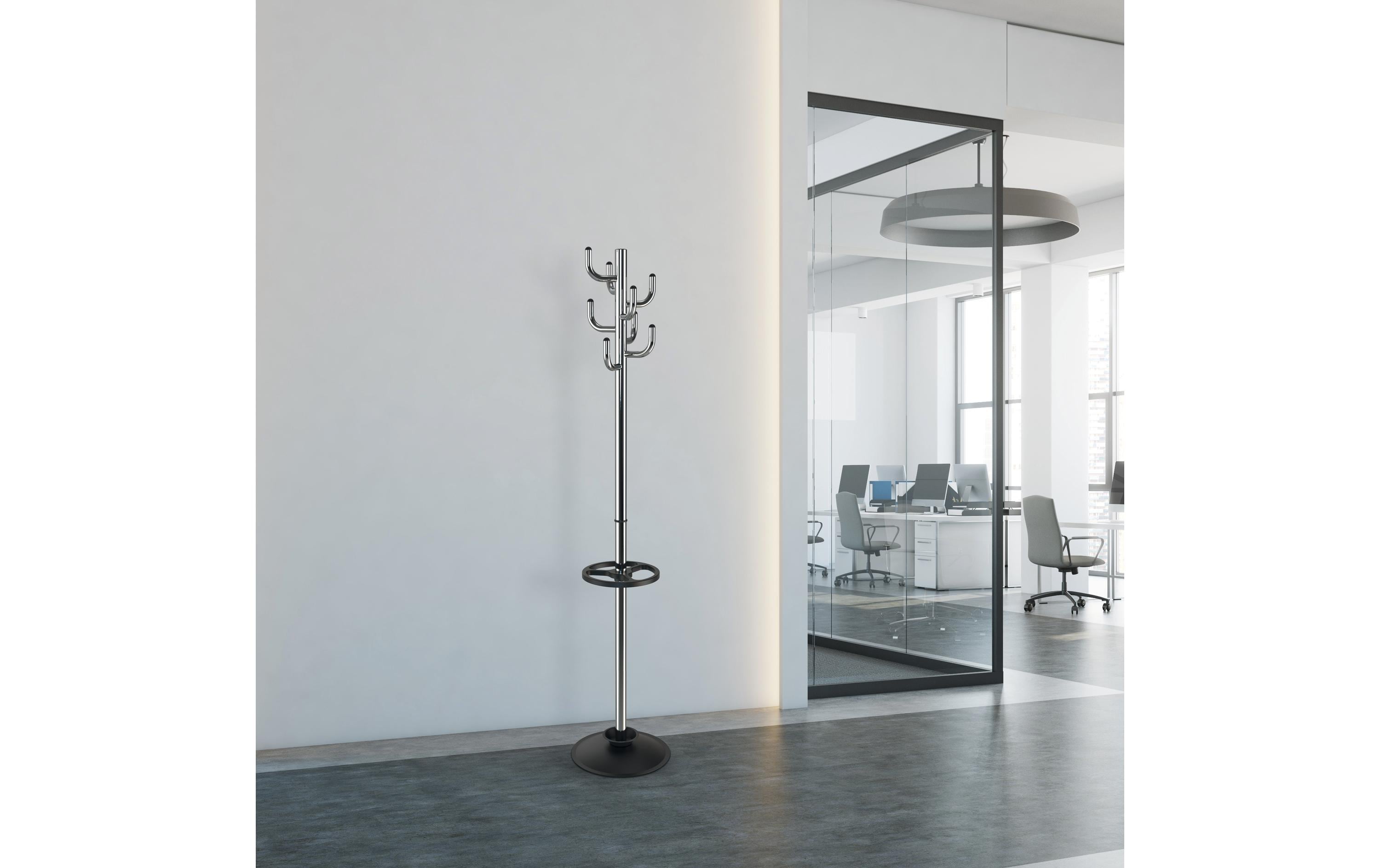 Maul Garderobenständer MAULpolaris Schwarz/Silber