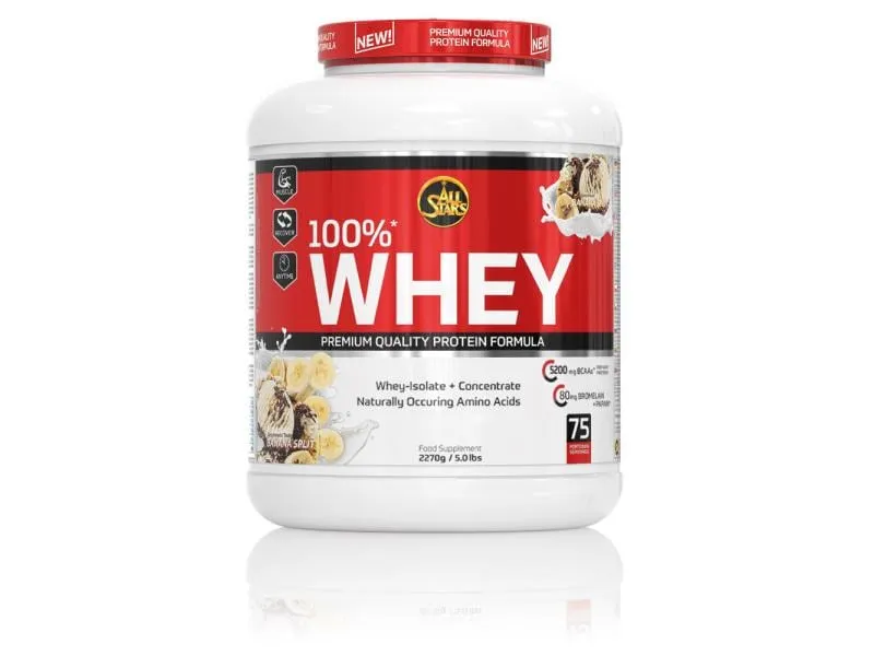 All Stars Pulver Whey 100% Banane 2270 g