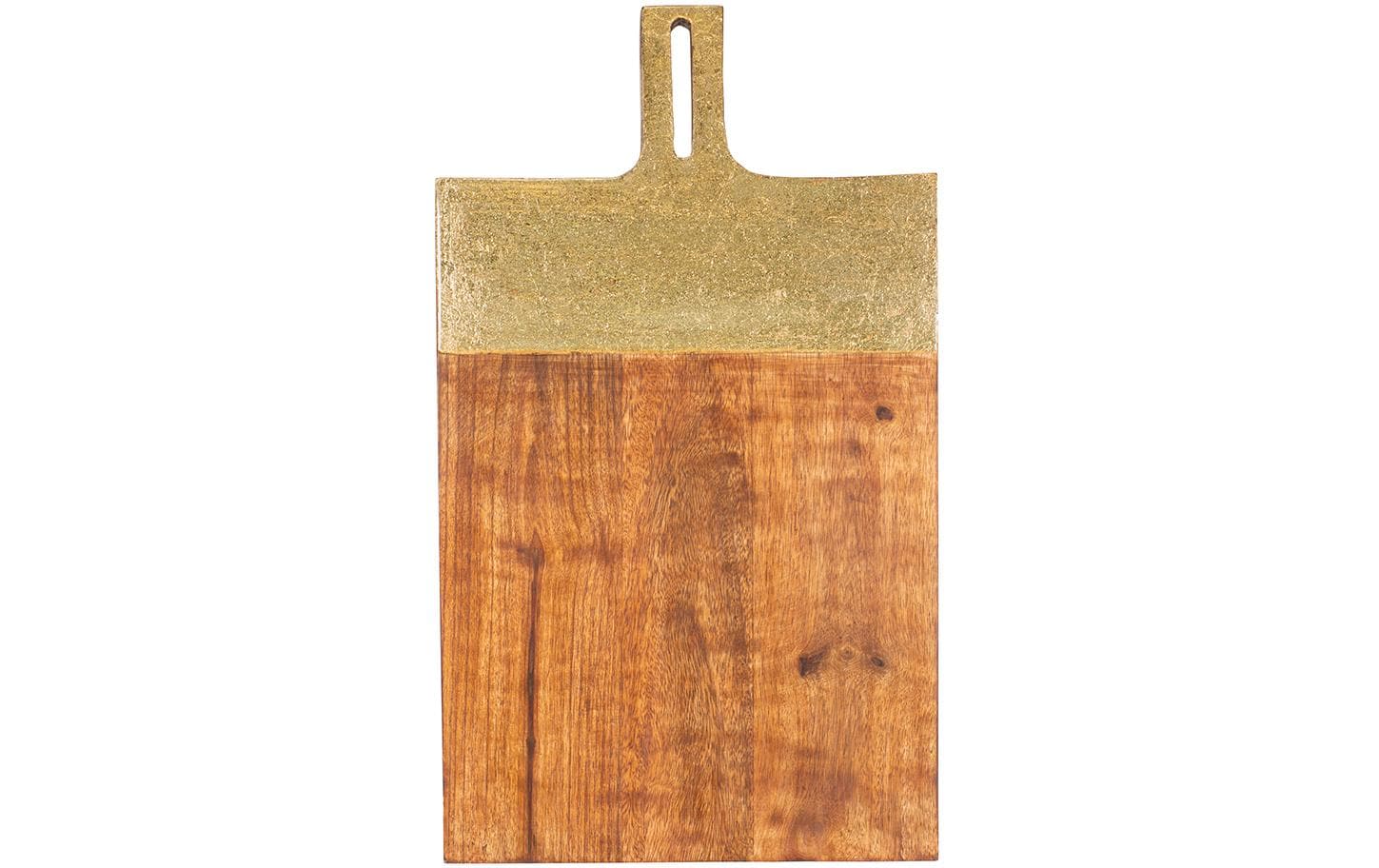 Kadastar Schneidebrett Shine 50 x 30 cm, Mangoholz, Gold
