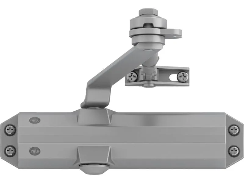 Yale Türschliesser mit Feststellarm, Serie 4500 Silber