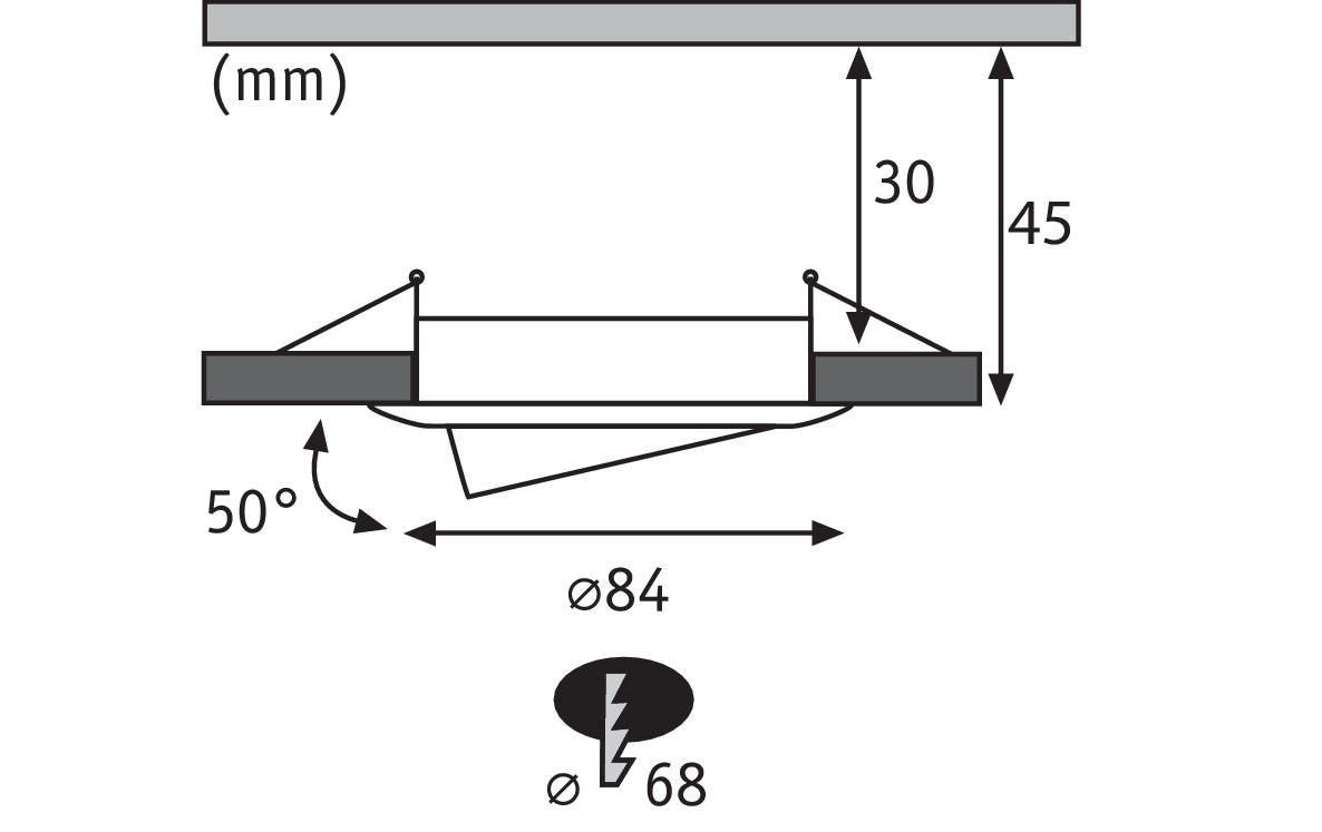 Paulmann Einbauspot Nova Coin 3-Stepdim Set, 3 x 6 W, 2700 K, Weiss Paulmann Einbauspot Nova Coin 3-Stepdim Set, 3 x 6 W, 2700 K, Weiss