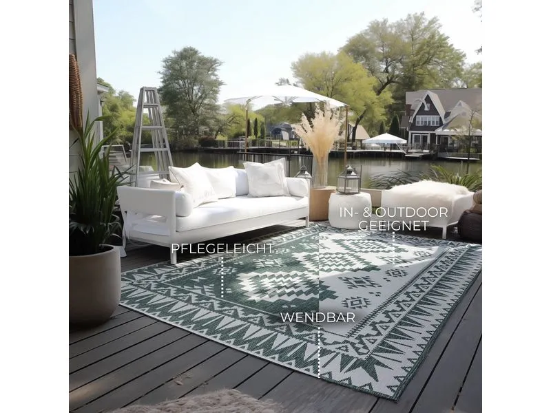 Elle Decoration Teppich Dynamic 120 x 170 cm, Green