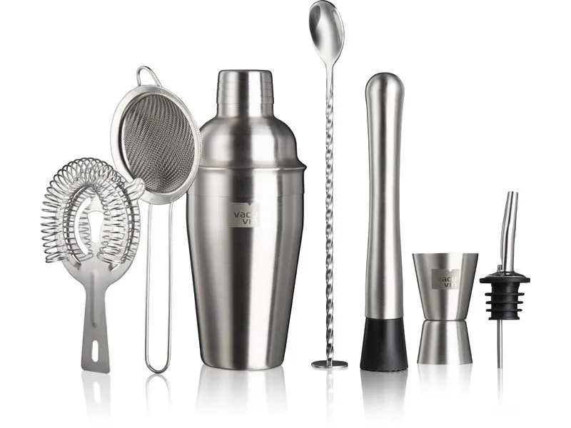 Vacuvin Drink Mixer Set Cocktail Set 7-teilig 550 l, Silber Vacuvin Drink Mixer Set Cocktail Set 7-teilig 550 l, Silber