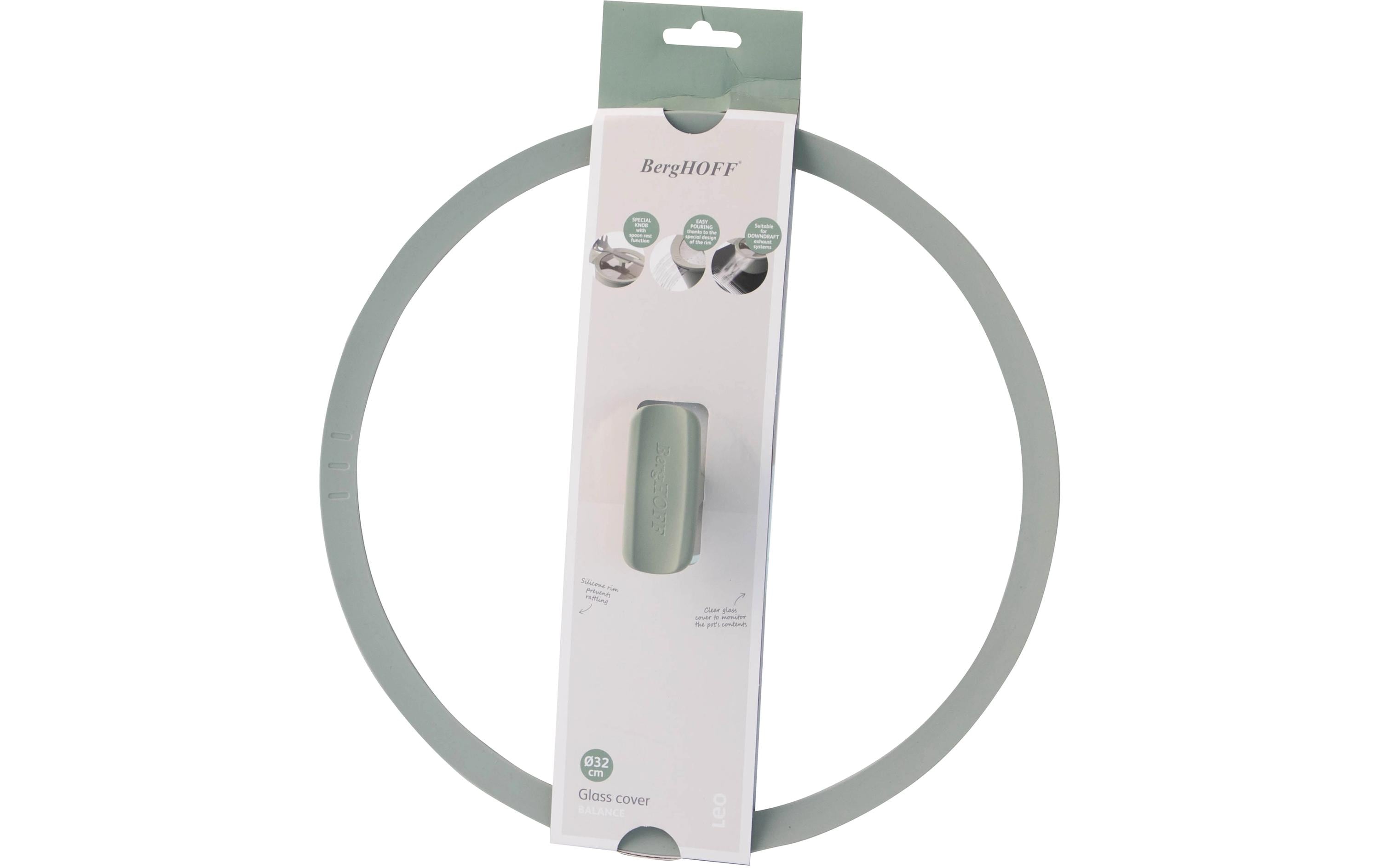 BergHOFF Glasdeckel Leo Balance Sage 32 cm, Grün