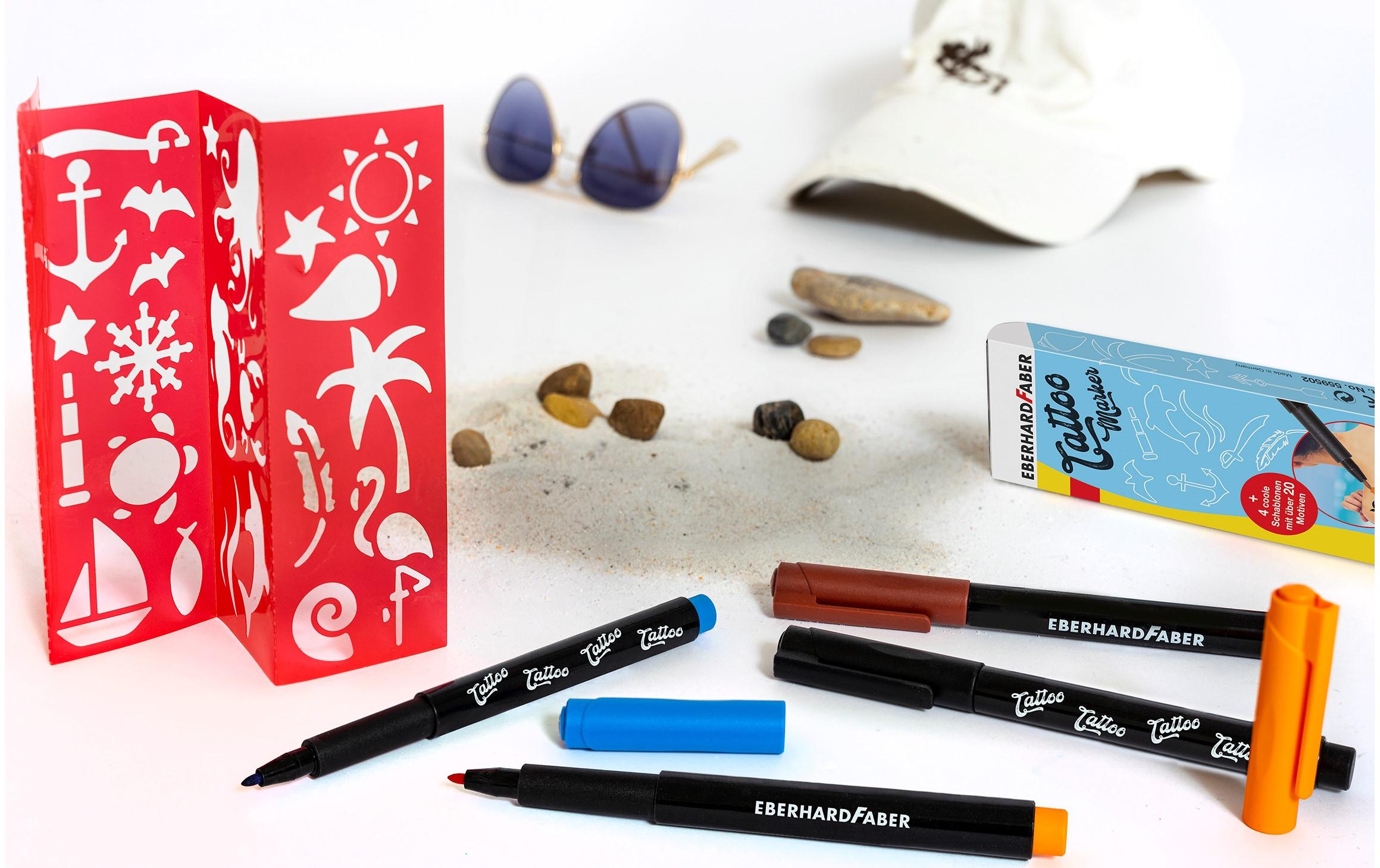 Eberhard Faber Tattoostift Set Beach, 4 Stück