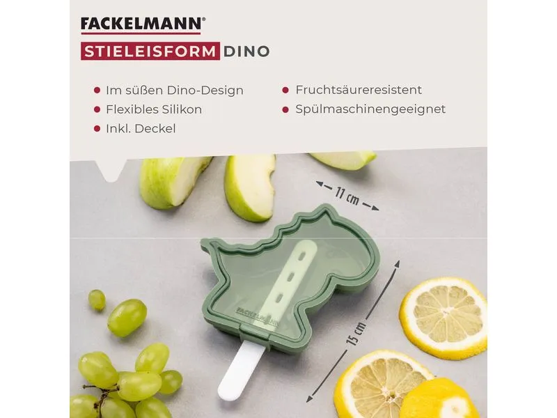 Fackelmann Eisform Dino, Silikon, Rauchgrün