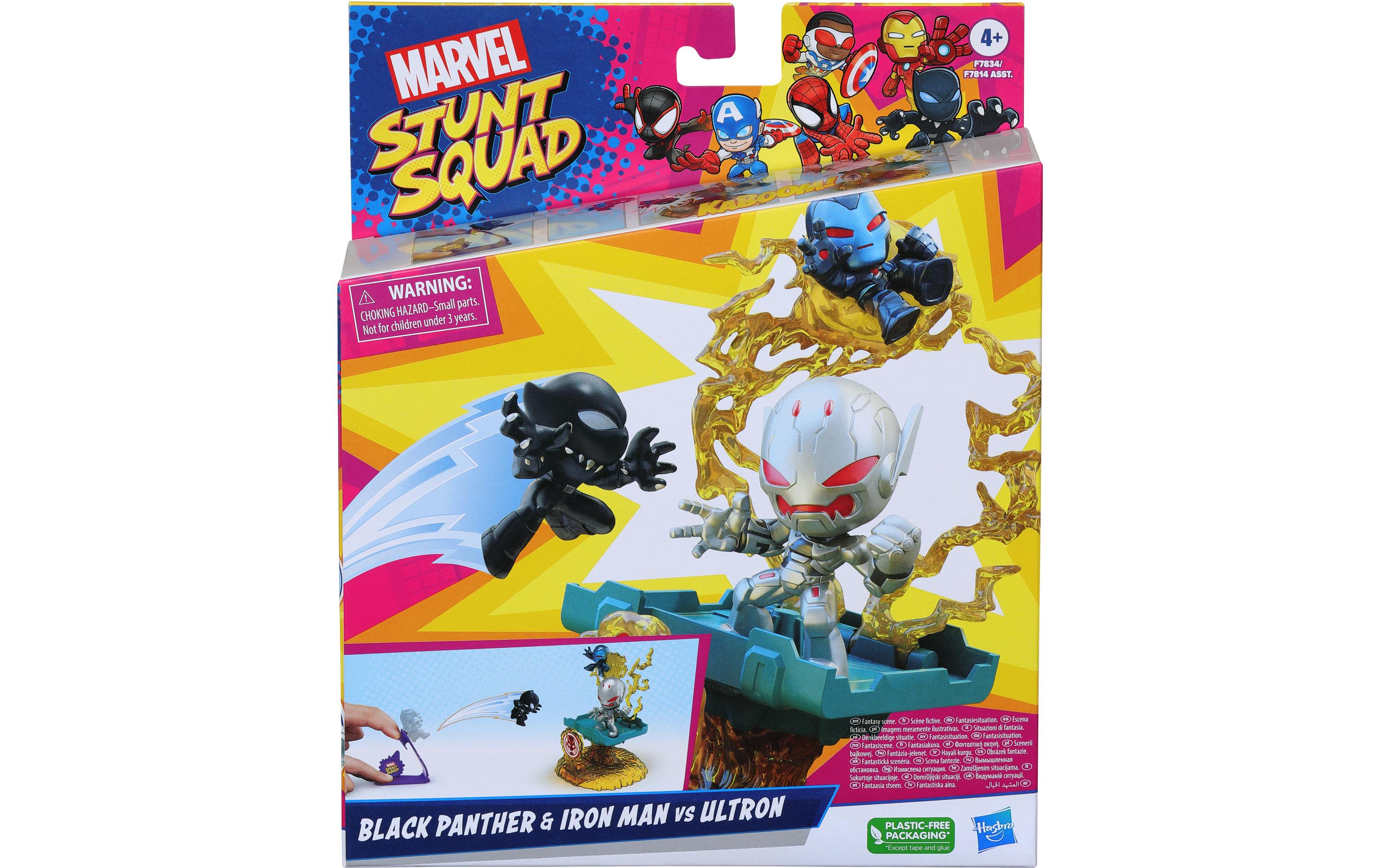 MARVEL Marvel Stunt Squad – Black Panther & Iron Man vs. Ultron