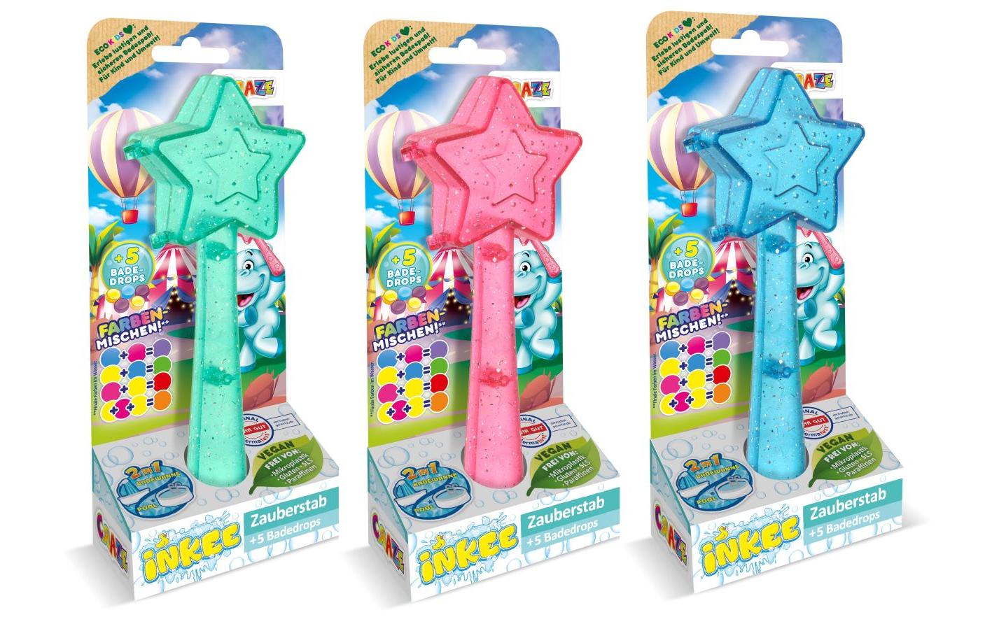 Craze Badespass Inkee Zauberstab Stern bunt assortiert Craze Badespass Inkee Zauberstab Stern bunt assortiert