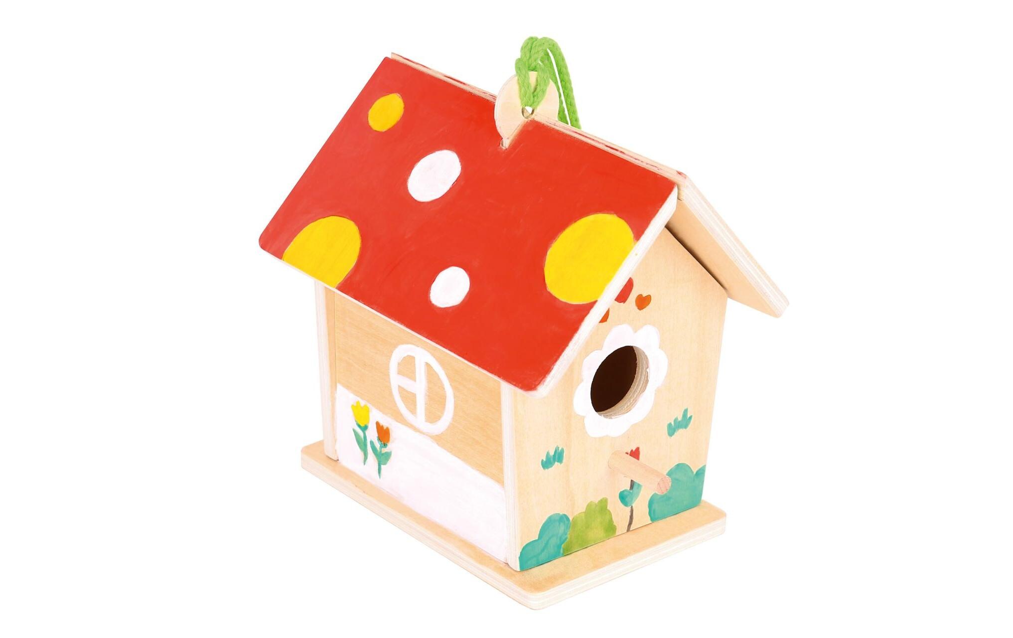 Spielba Holzspielwaren Vogelhaus zum Bemalen