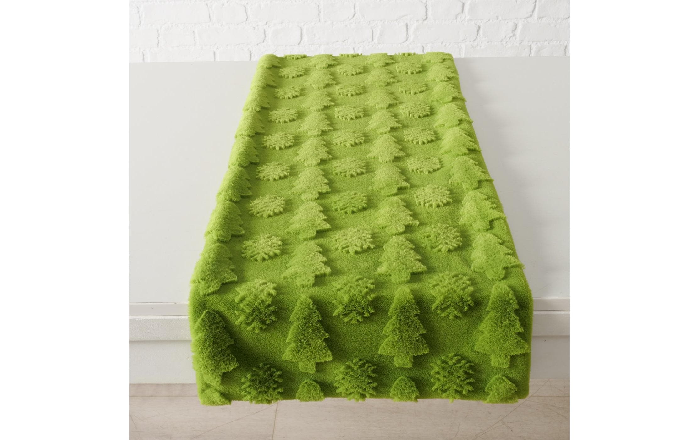 Boltze Tischläufer Naina Textil, 140 x 40 cm, Grün