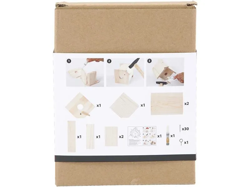 Creativ Company Holzartikel Vogelfutterhaus Set 14.5 x 16 x 13 cm Creativ Company Holzartikel Vogelfutterhaus Set 14.5 x 16 x 13 cm