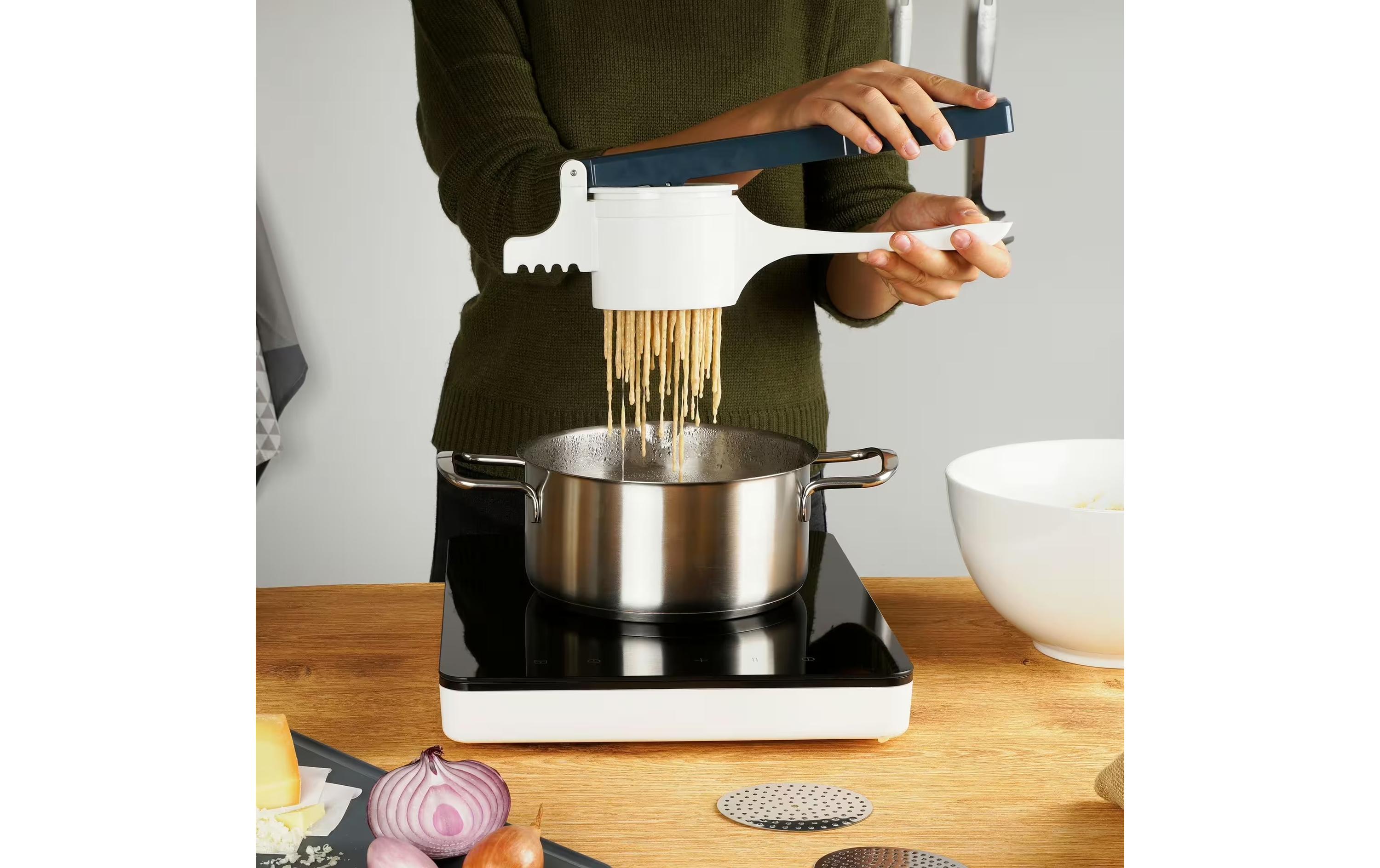 Fackelmann Spätzle- und Kartoffelpresse Blau/Weiss