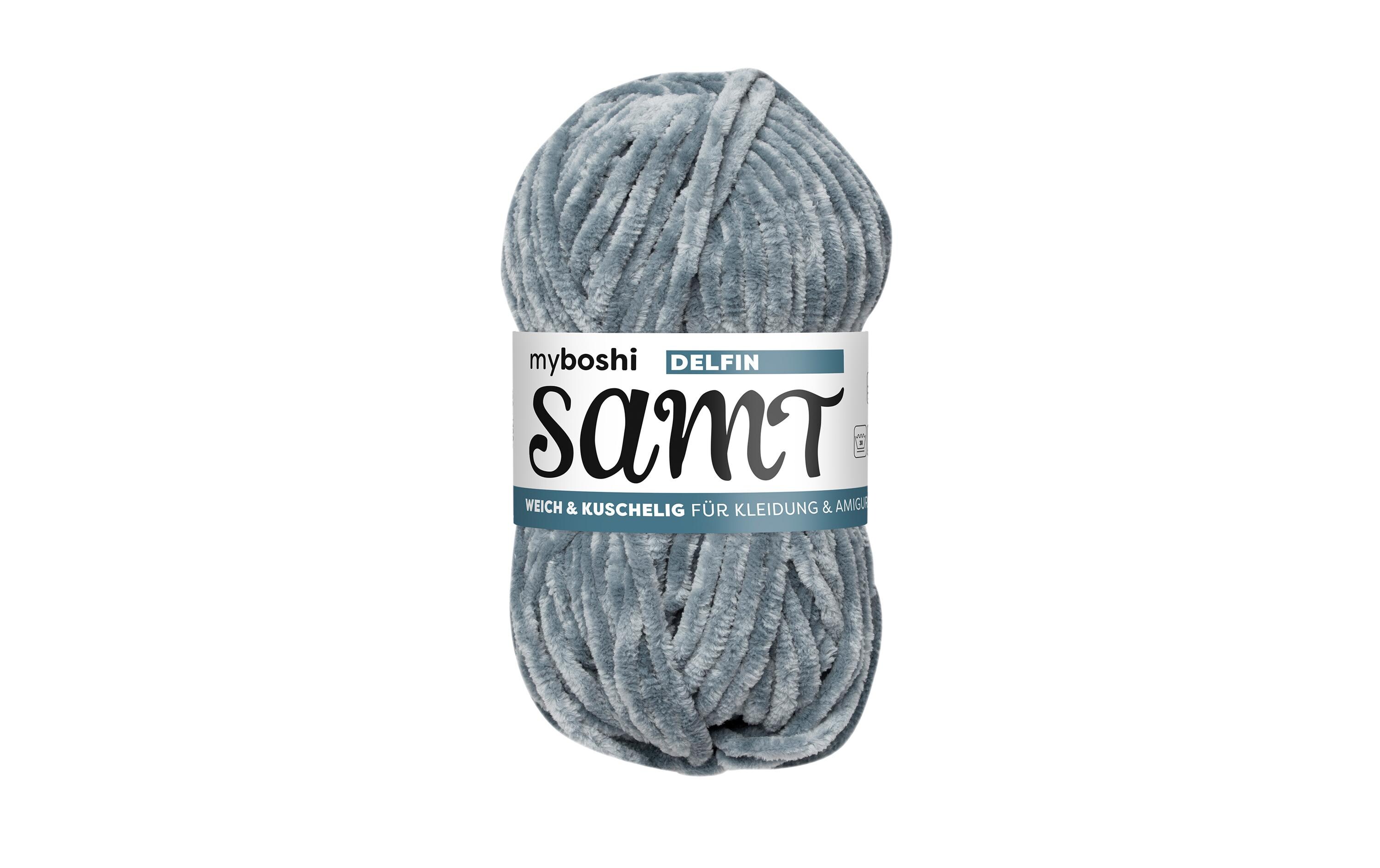 myBoshi Wolle Chenille Samt Delfin 100 g, 100 m