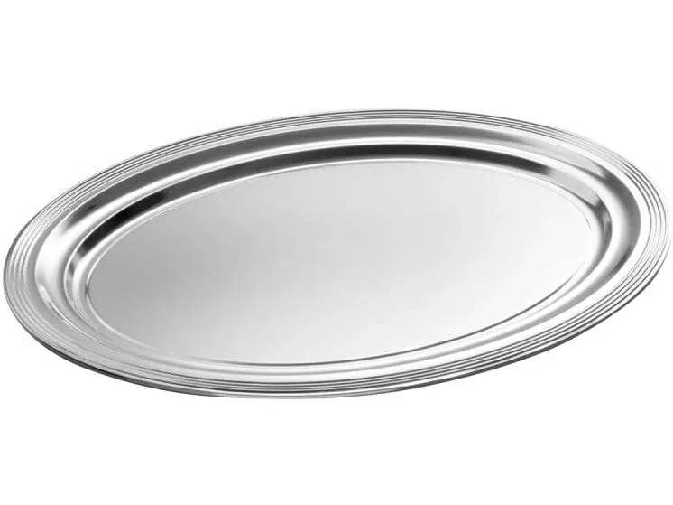 APS Servierplatte Classic 46 x 34 x 1.5 cm, Silber