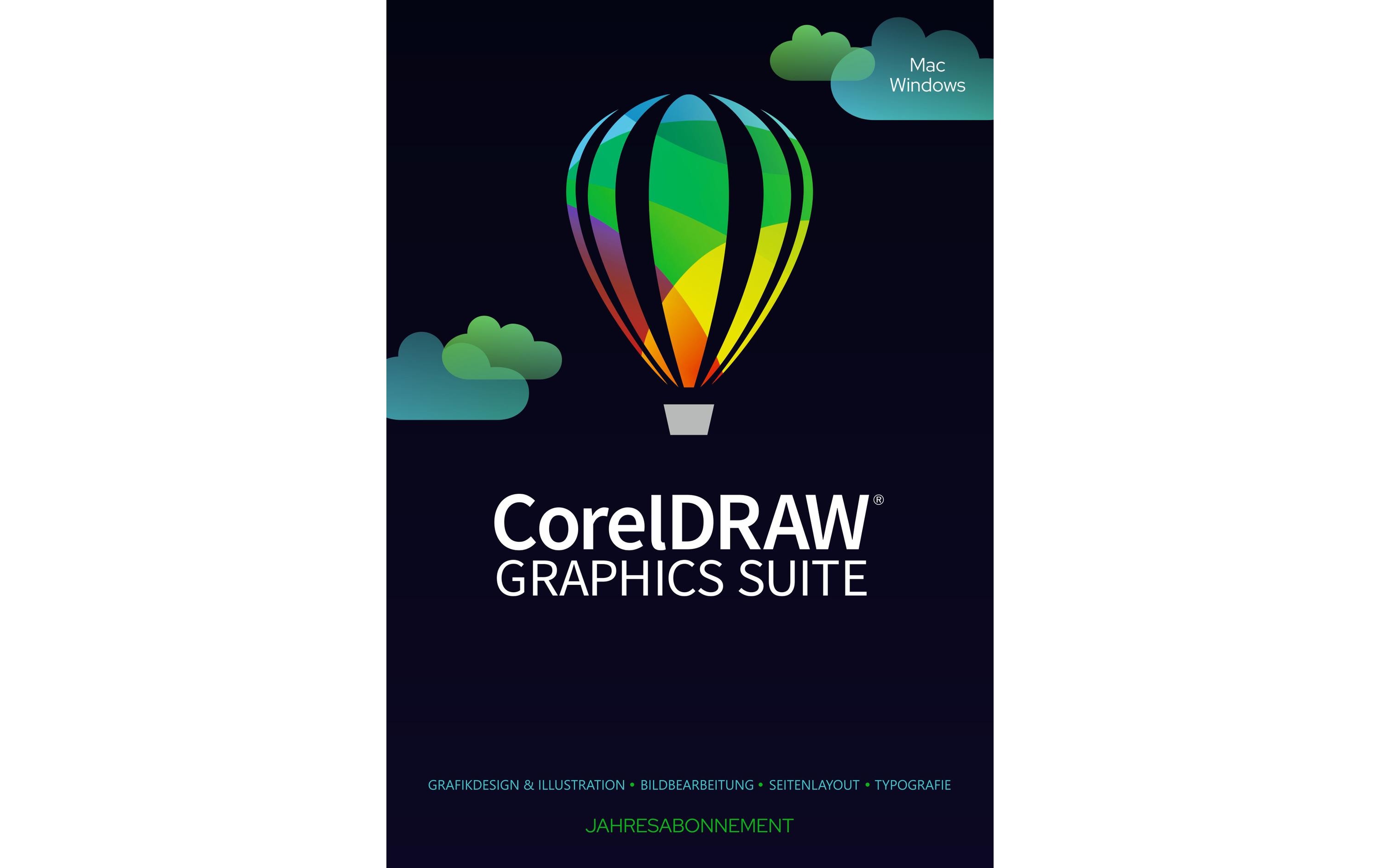 Corel CorelDraw Graphics Suite 365 SUB-RNW, 5-50U, 1y, Win/Mac, ML