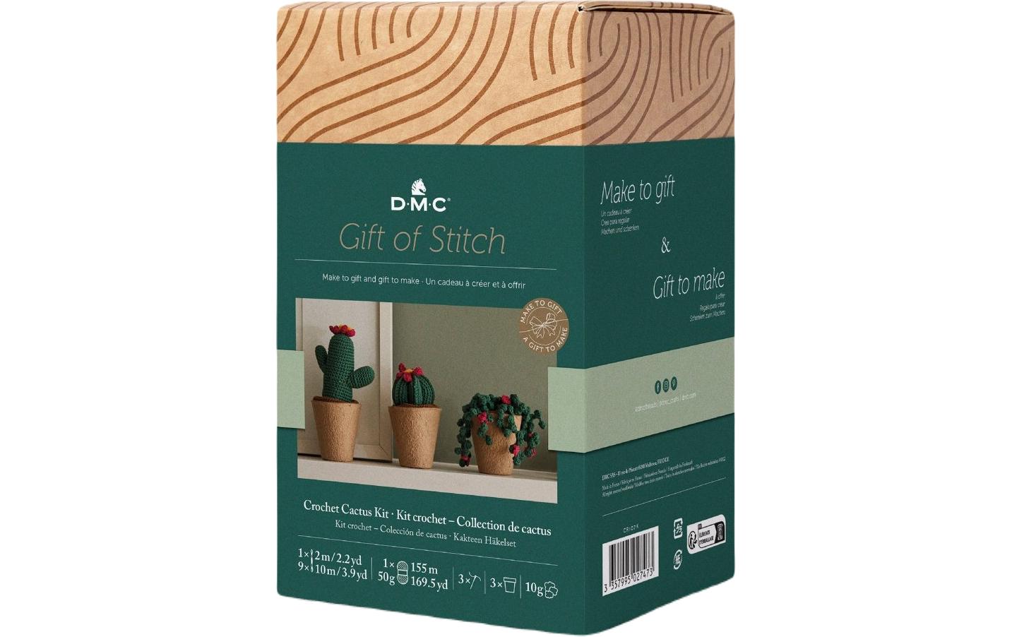 DMC Häkelset Gift of Stich Amigurumi Kaktus, Ø 8 cm