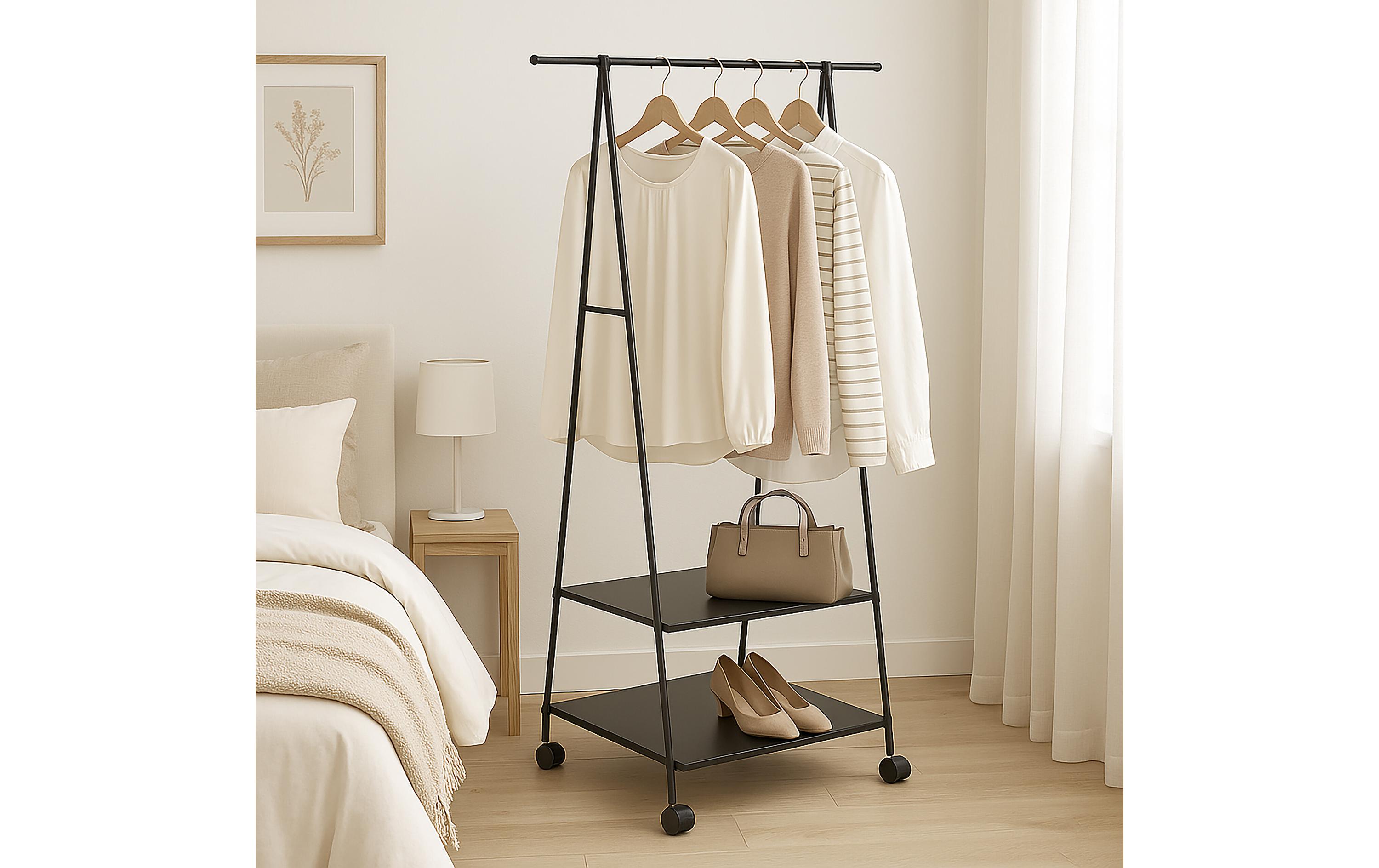 relaxdays Garderobenständer Schwarz