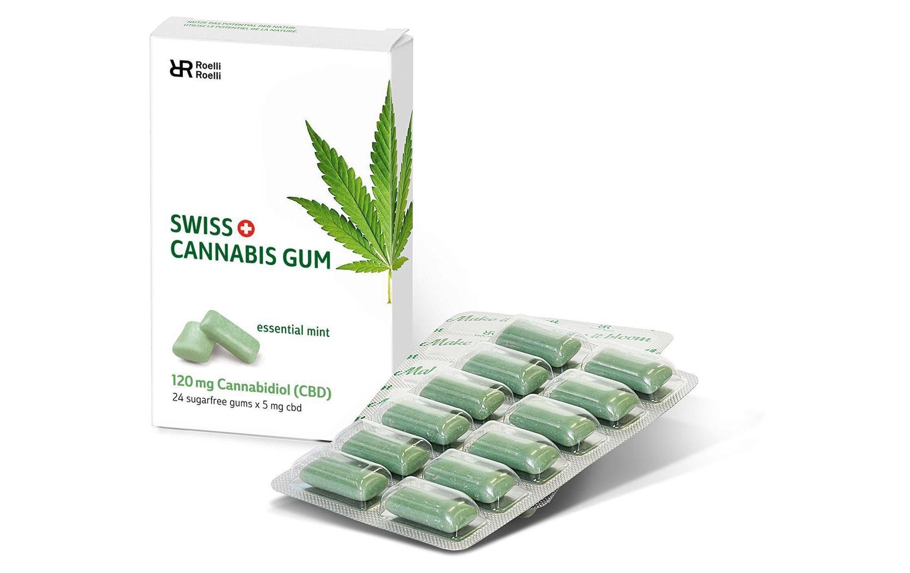 Roelli Roelli Kaugummi Swiss Cannabis Gum 24 Stück Roelli Roelli Kaugummi Swiss Cannabis Gum 24 Stück
