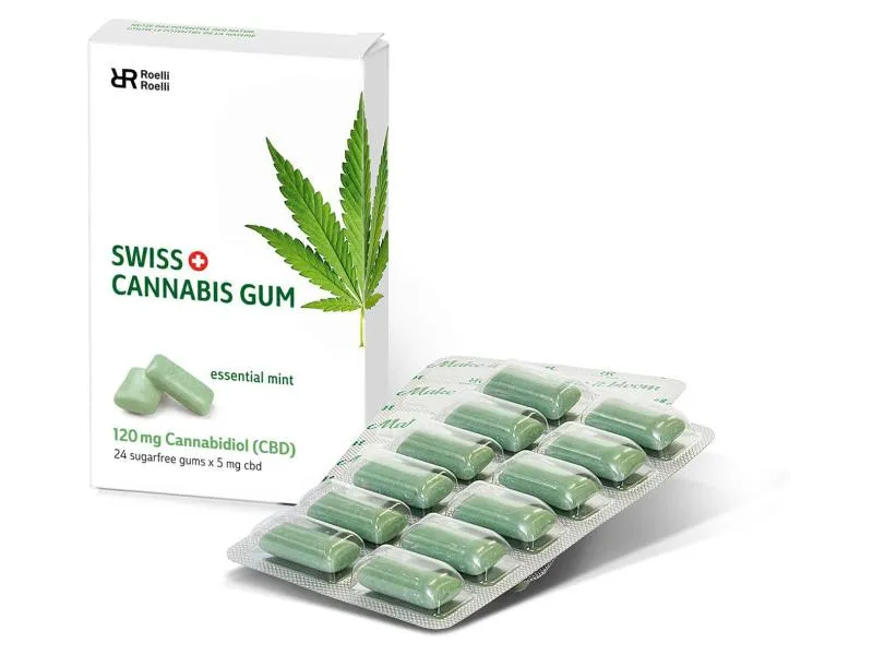 Roelli Roelli Kaugummi Swiss Cannabis Gum 24 Stück Roelli Roelli Kaugummi Swiss Cannabis Gum 24 Stück