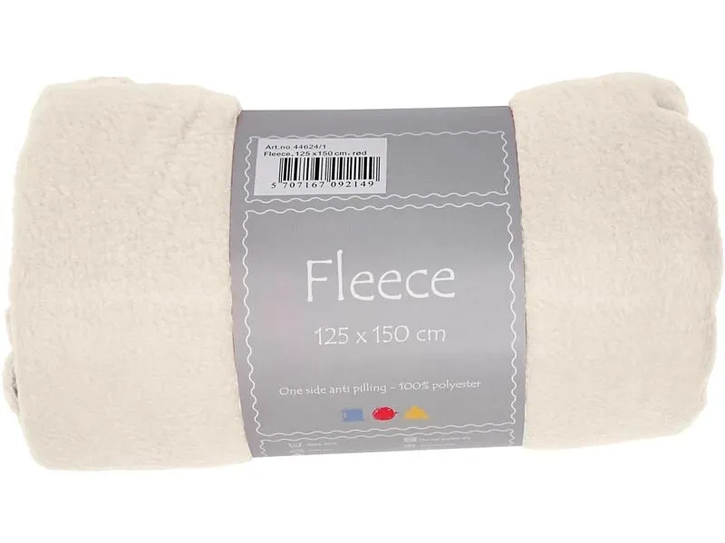 Creativ Company Fleece 150 cm x 125 cm, Weiss Creativ Company Fleece 150 cm x 125 cm, Weiss