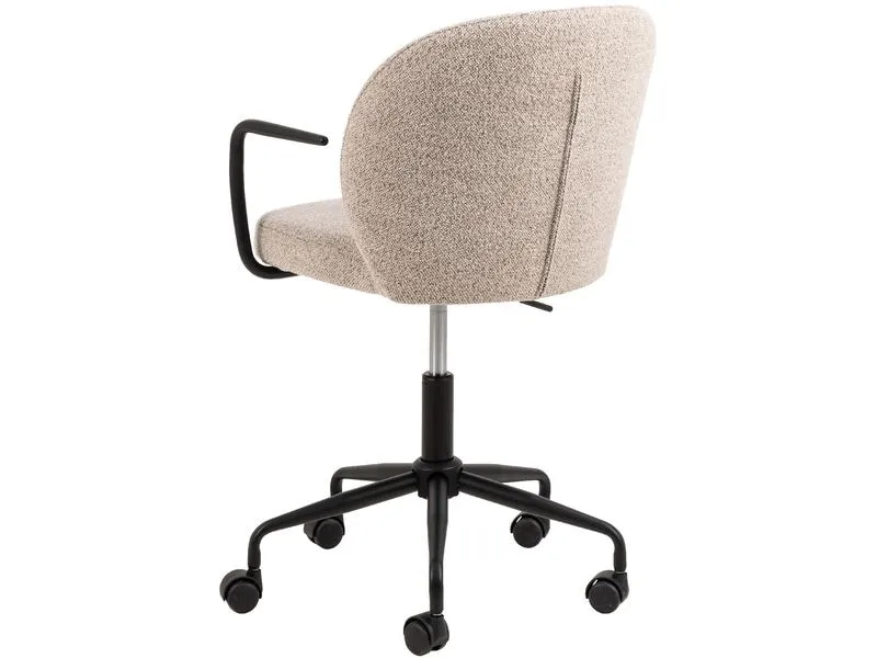 AC Design Bürostuhl Patricia, mit Polsterrücken und Armlehnen, Beige