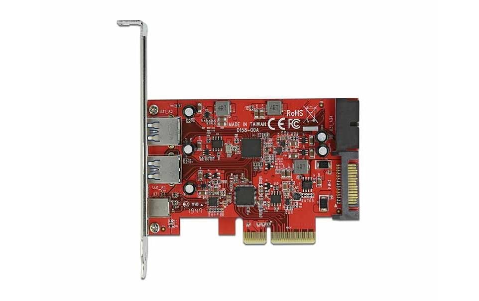 Delock PCI-Express-Karte USB-C / USB-A / intern USB 5 Gbps
