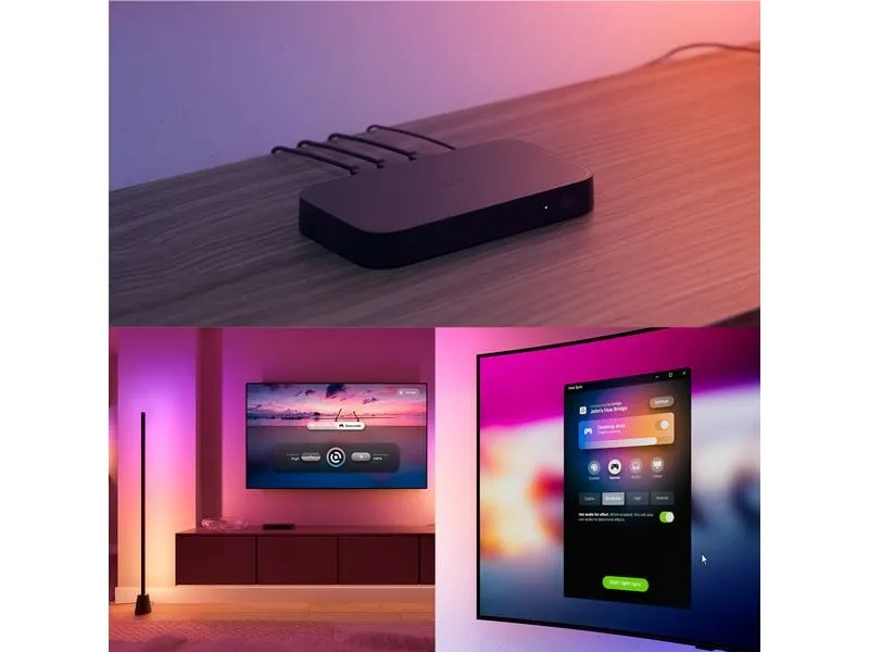 Philips Hue Stehleuchte smart Play Gradient 135 cm Schwarz Kunststoff