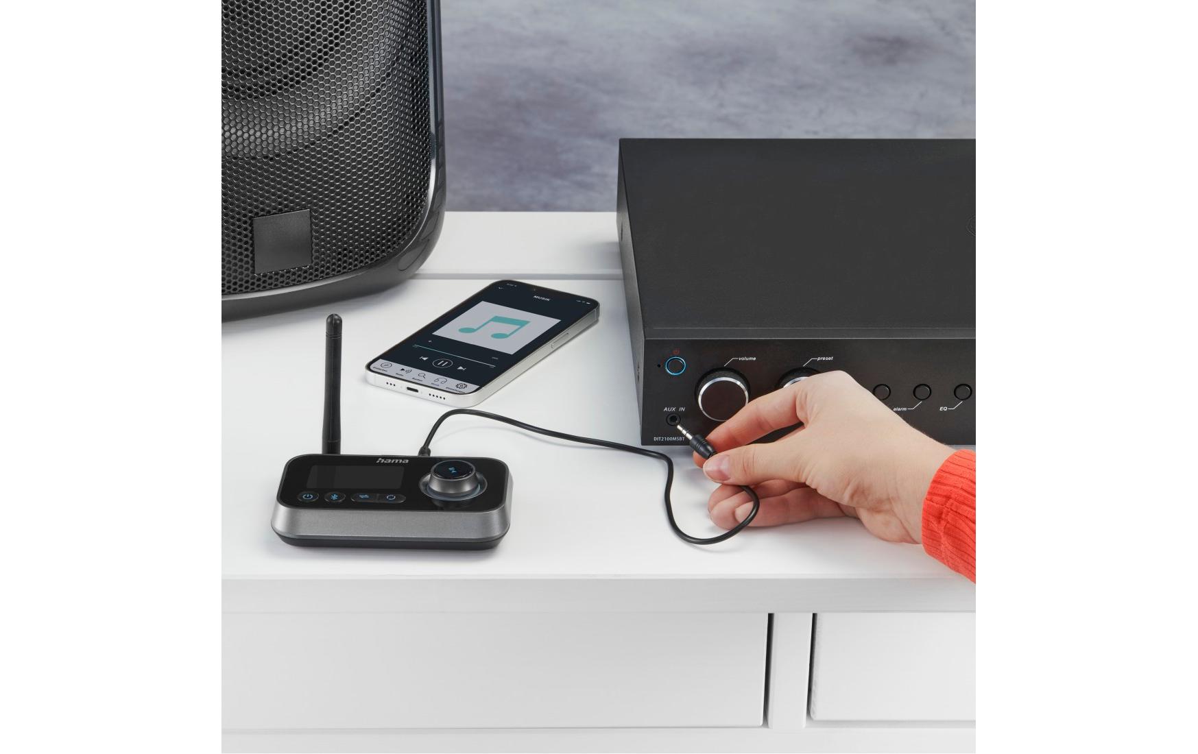Hama Link.it duo Bluetooth-Sender und -Empfänger, Schwarz