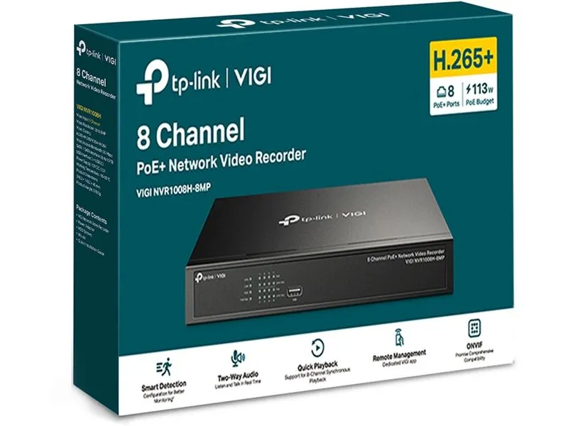 TP-Link Netzwerkrekorder VIGI NVR1008H-8MP 0 TB, 8 Kanal TP-Link Netzwerkrekorder VIGI NVR1008H-8MP 0 TB, 8 Kanal