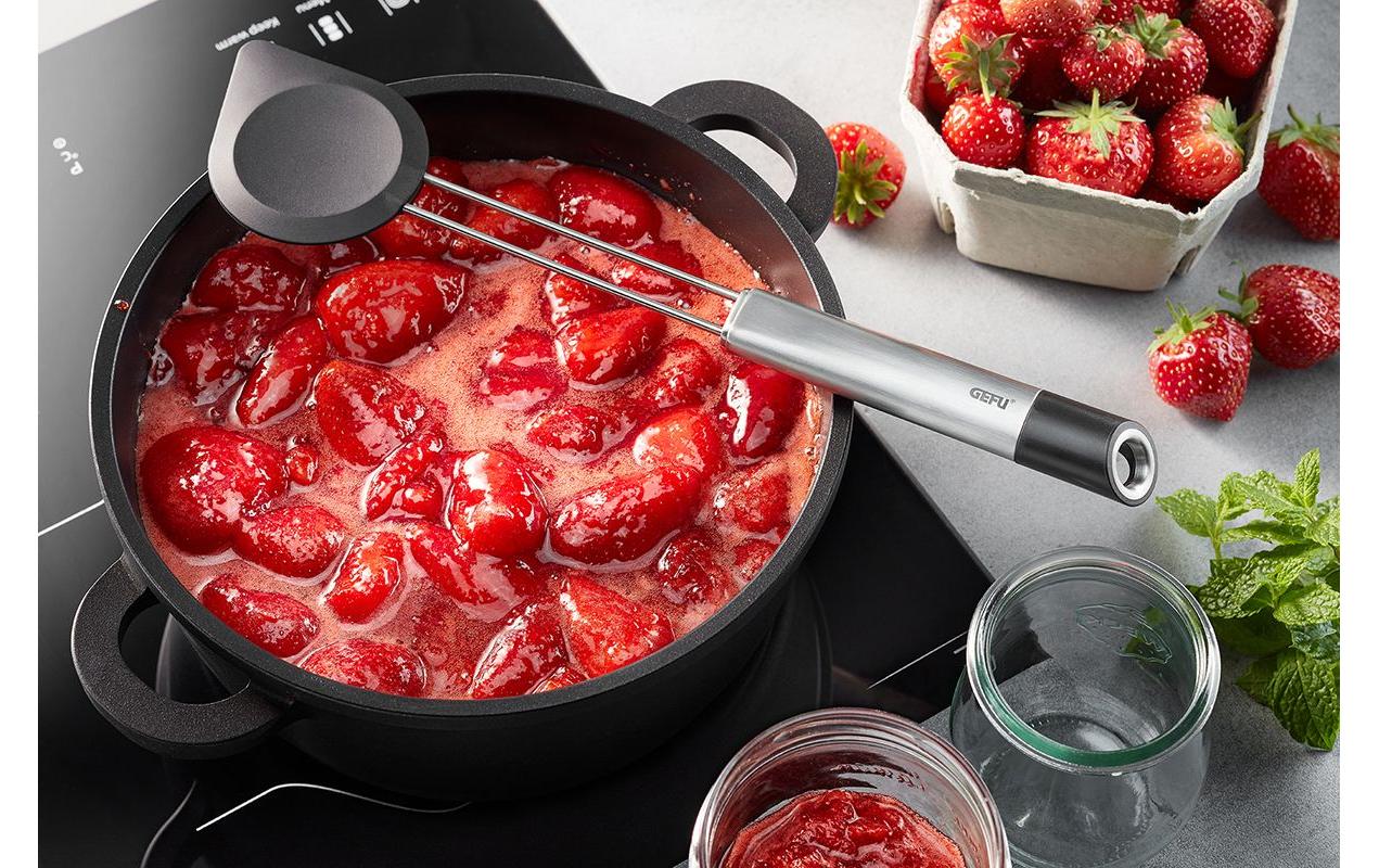 GEFU Kochlöffel Primmeline 30 cm, Schwarz/Silber