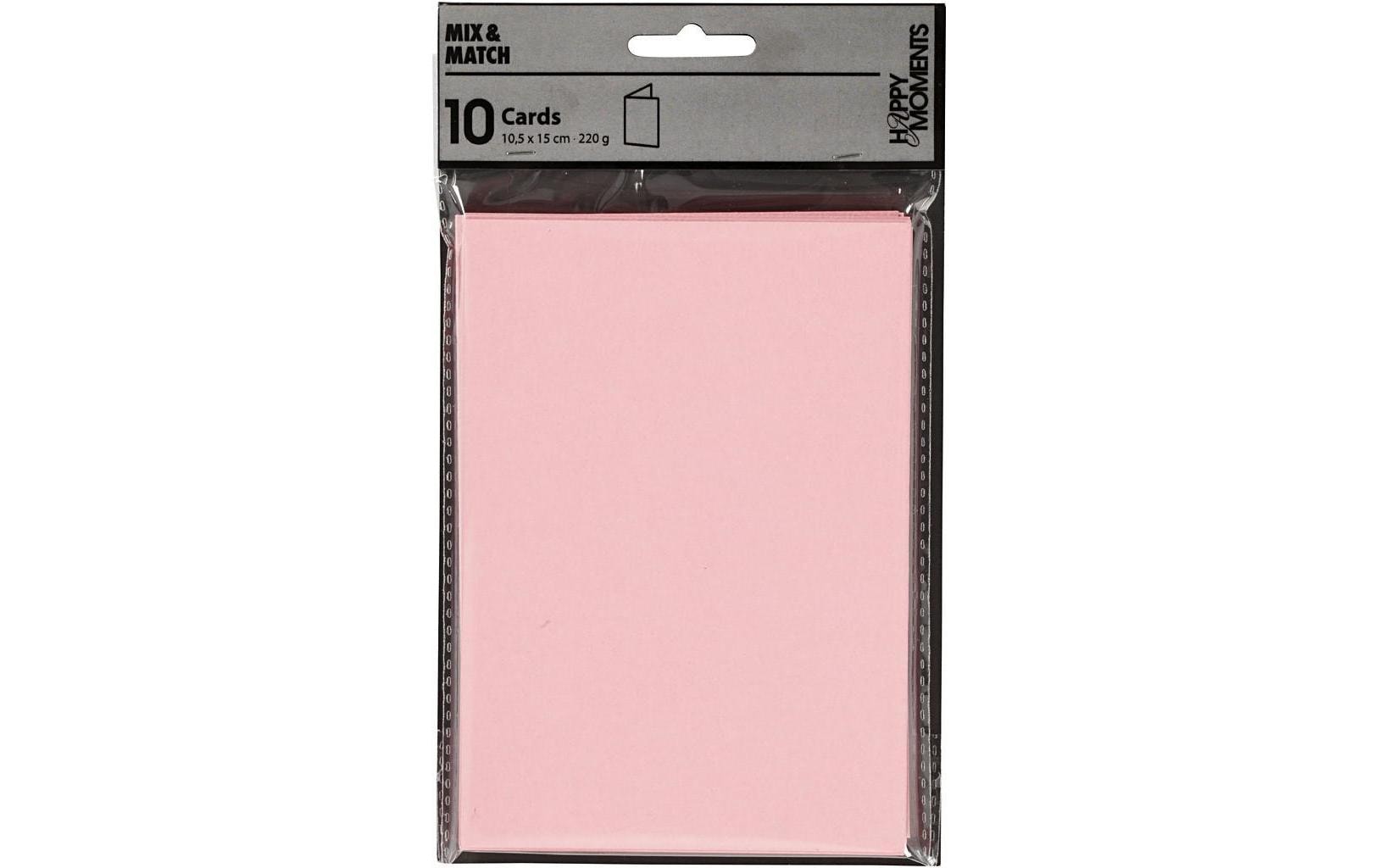 Creativ Company Blankokarte 10.5 x 15 cm ohne Couvert, Rosa
