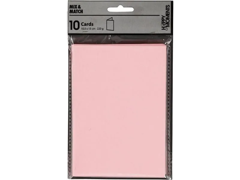 Creativ Company Blankokarte 10.5 x 15 cm ohne Couvert, Rosa Creativ Company Blankokarte 10.5 x 15 cm ohne Couvert, Rosa