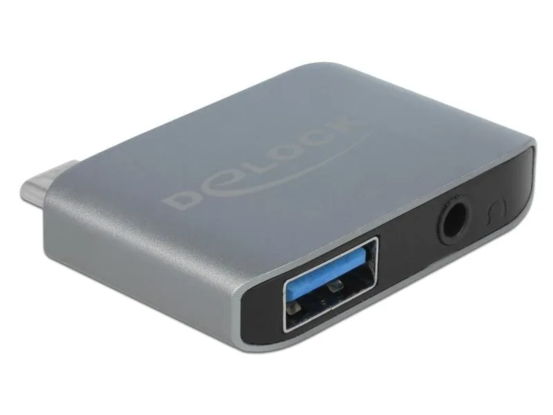 Delock Soundkarte USB Type-C Klinkenbuchse 3.5 mm + USB 3.0 A