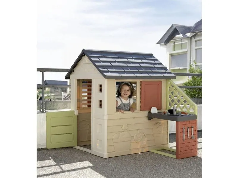 Smoby Spielhaus Natur mit Küche Smoby Spielhaus Natur mit Küche