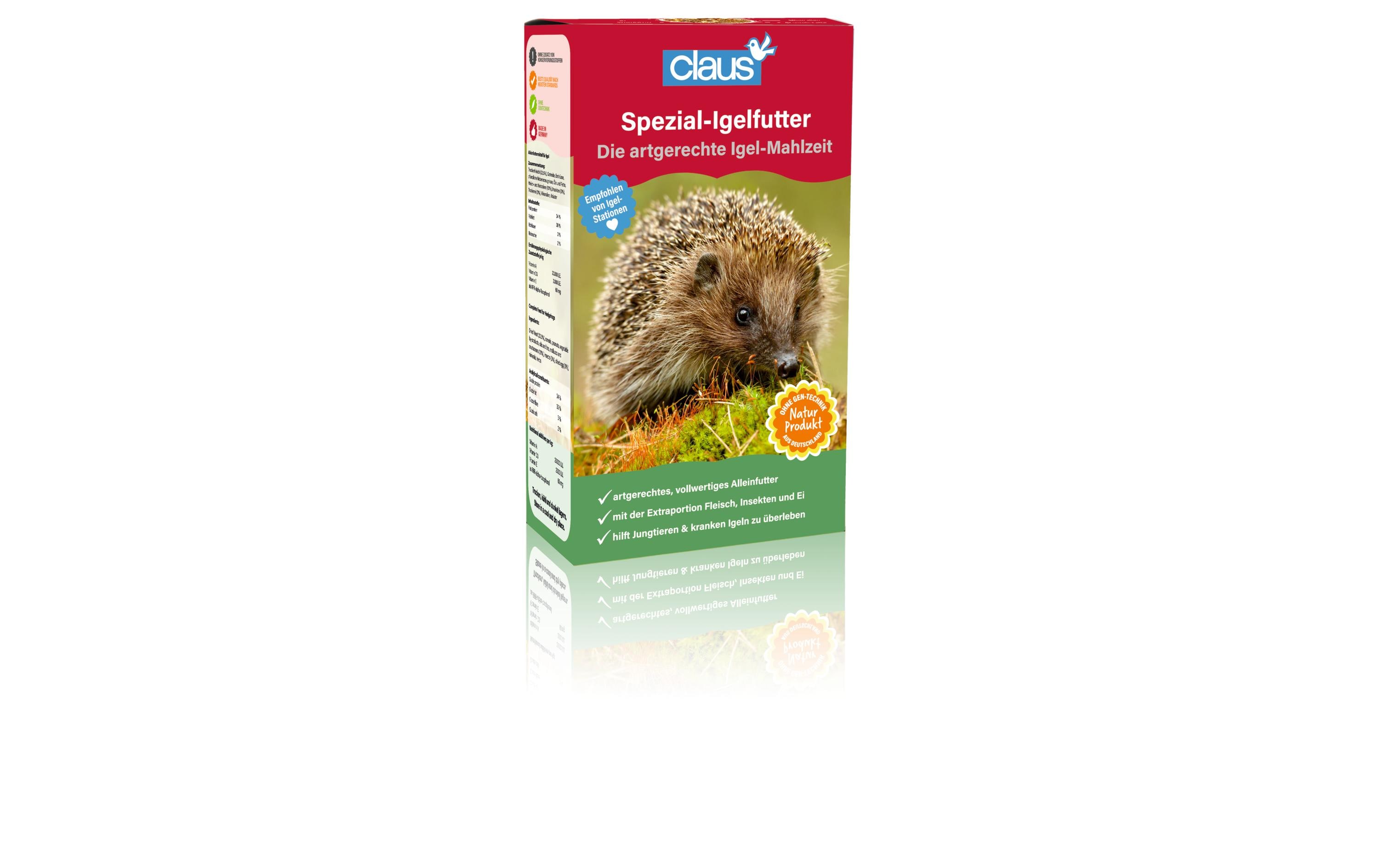 Claus Ergänzungsfuttermittel für Igel mit Fleisch