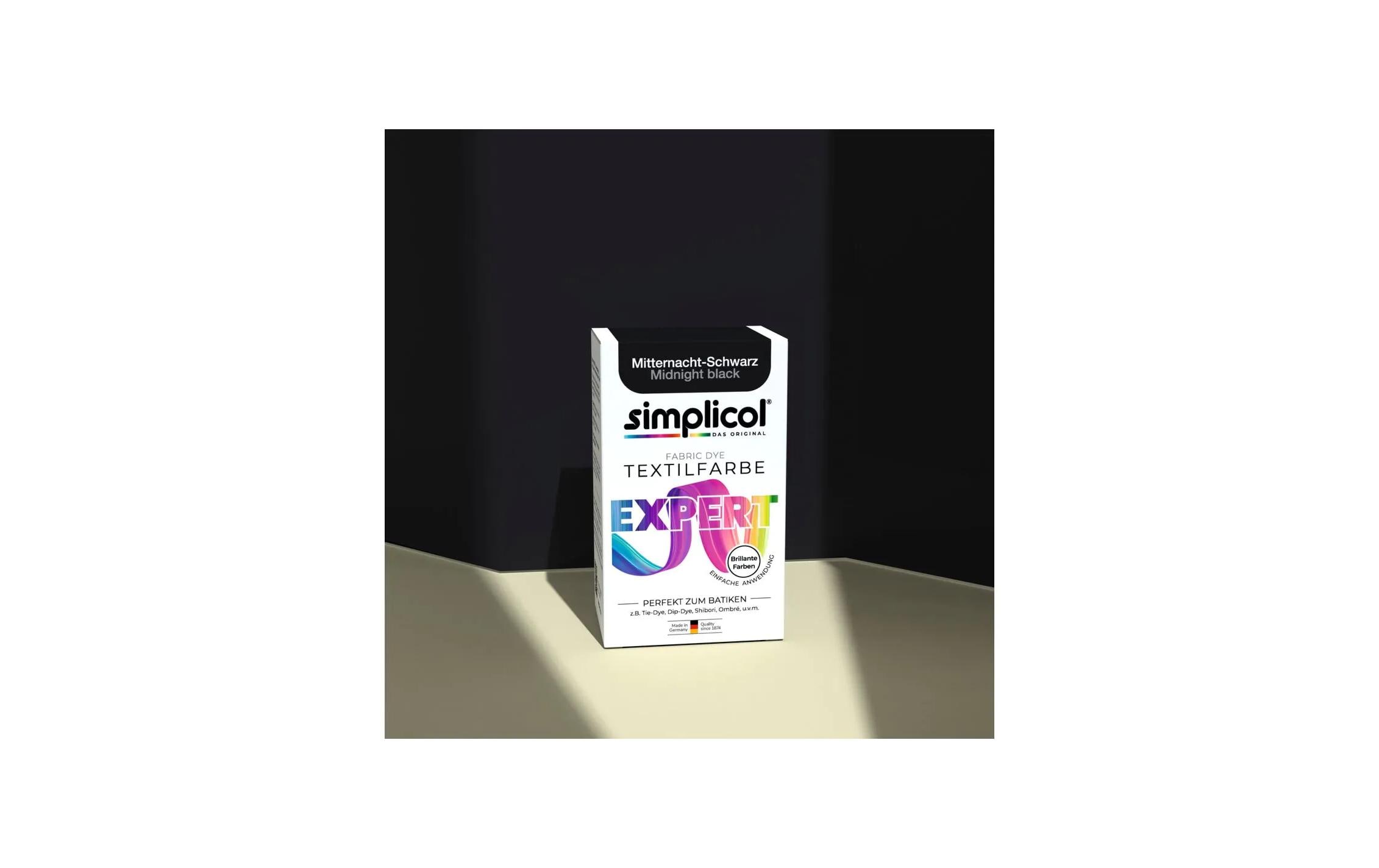Simplicol Textilfarbe Expert Mitternacht-Schwarz, 150 g