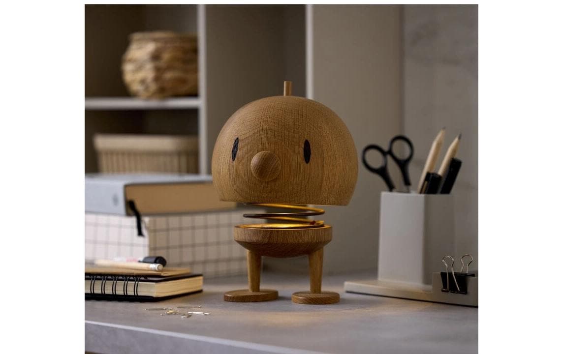 Hoptimist Tischleuchte Eiche L, 10 x 10 x 15 cm, Braun