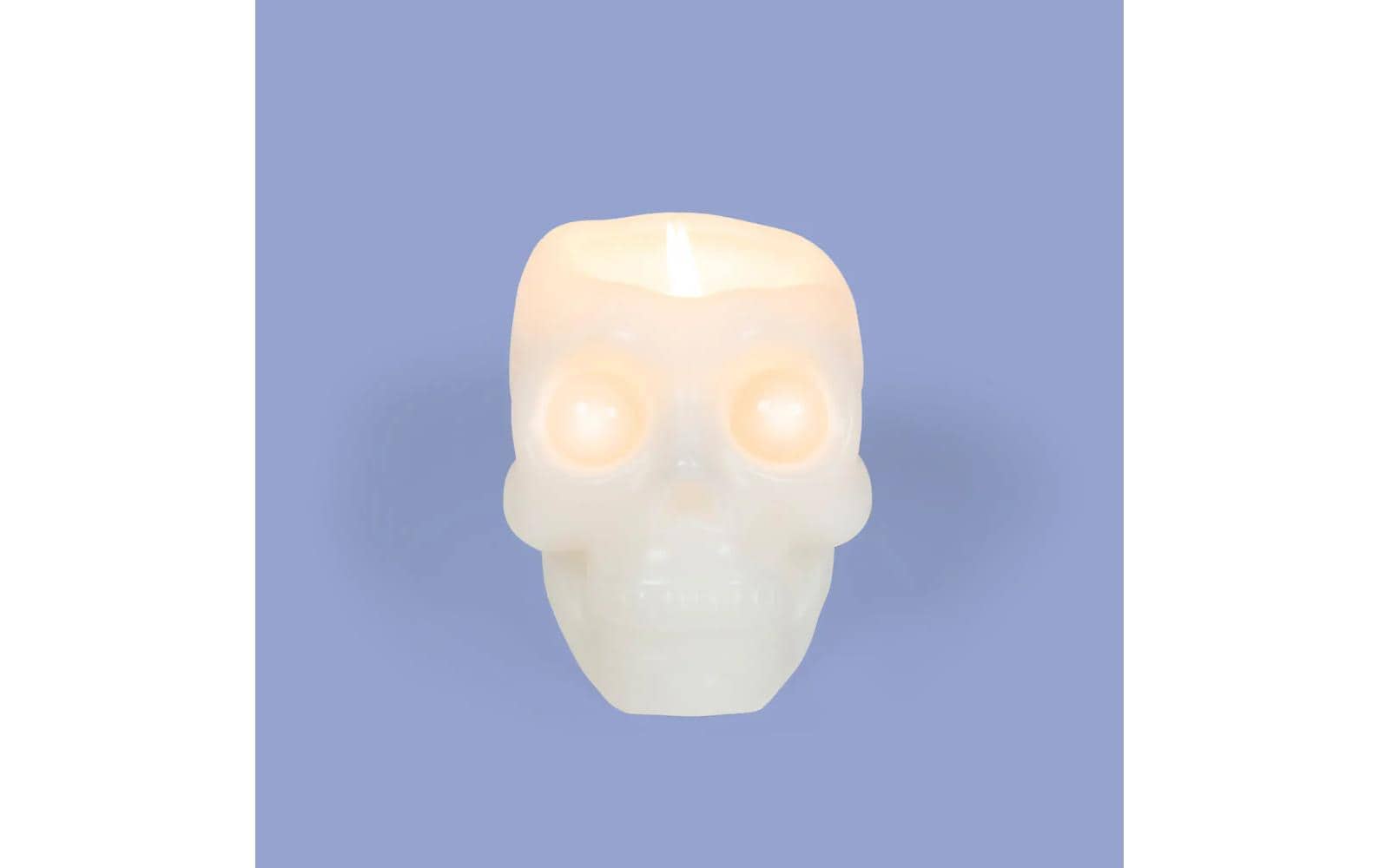 54Celsius Kerze Totenkopf 14 cm x 11.5 cm, Weiss