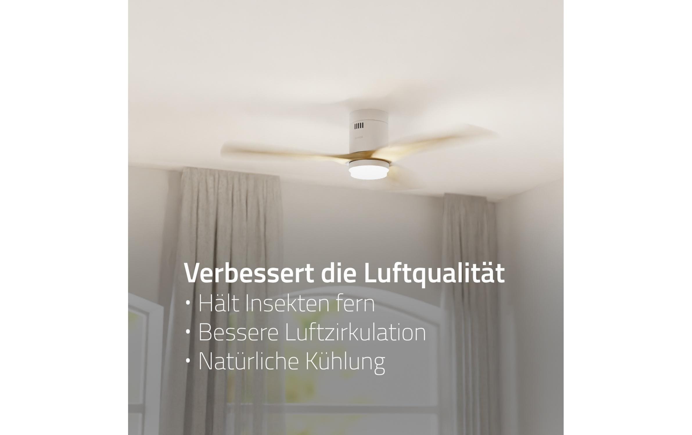 hombli Deckenventilator 1320 mm, Hellbraun